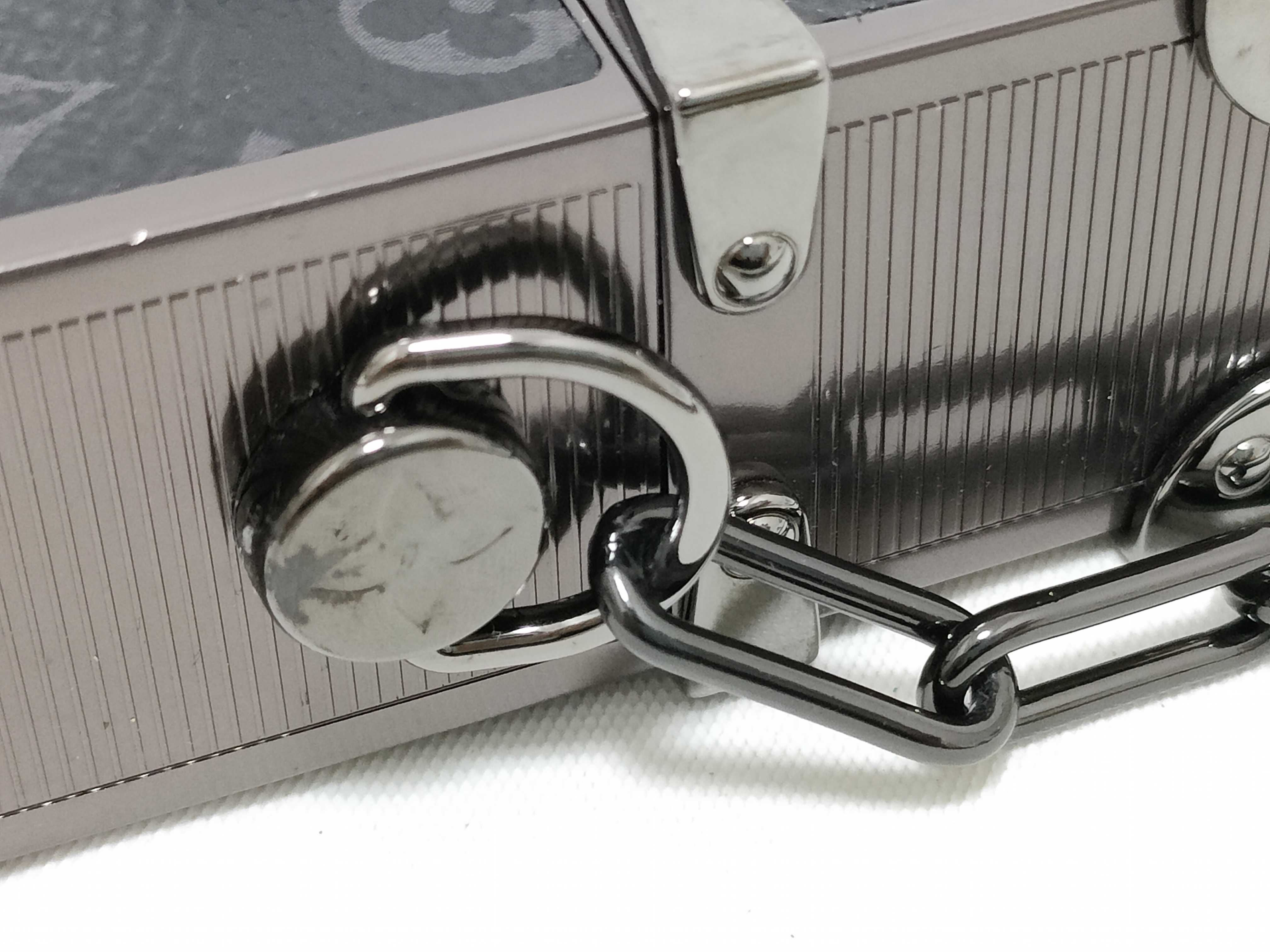 Monogram Vuitton Trunk Box Chain Shoulder Bag — view 5