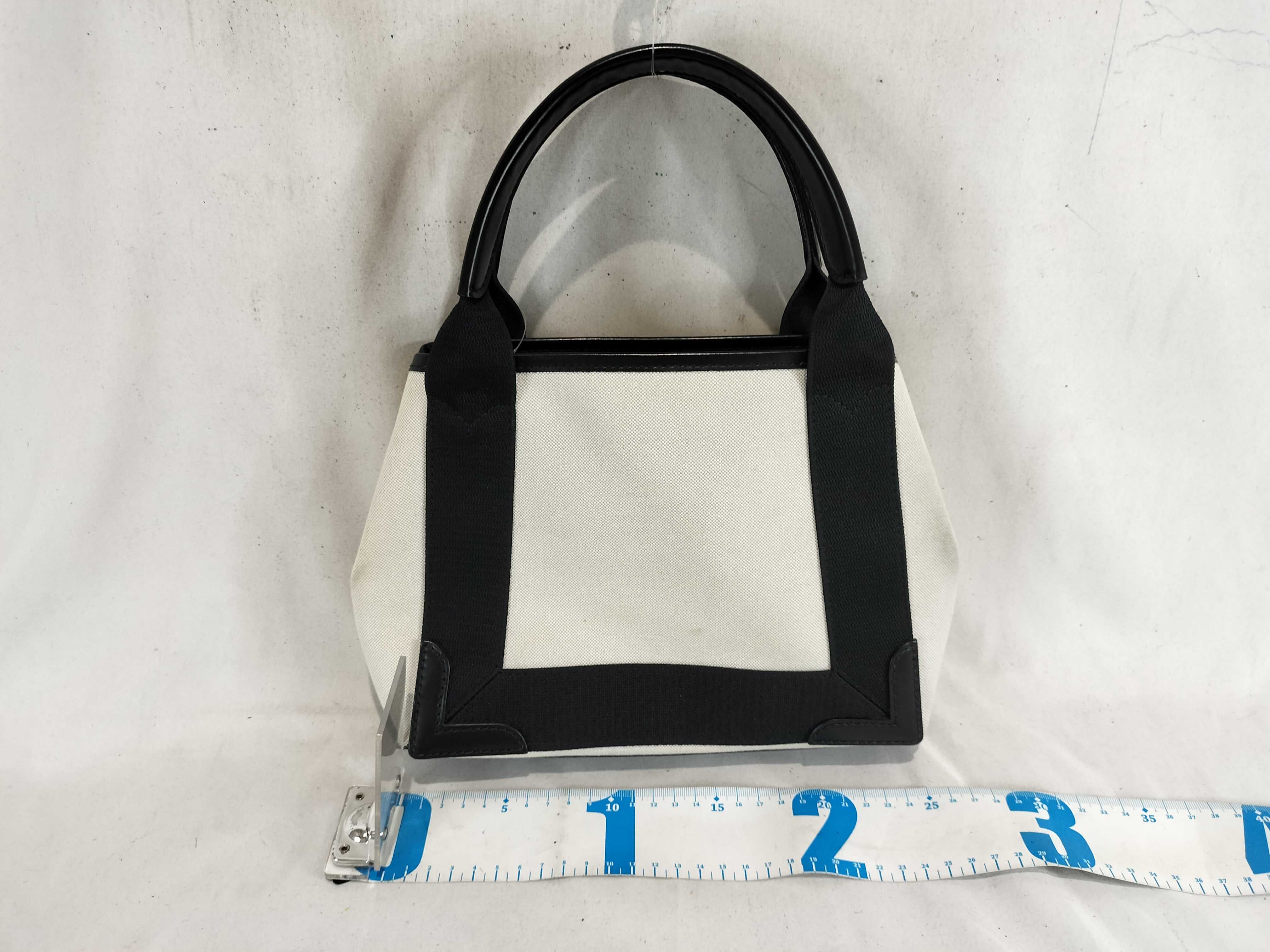 Navy Cabas XS White x Black Handbag — view 2