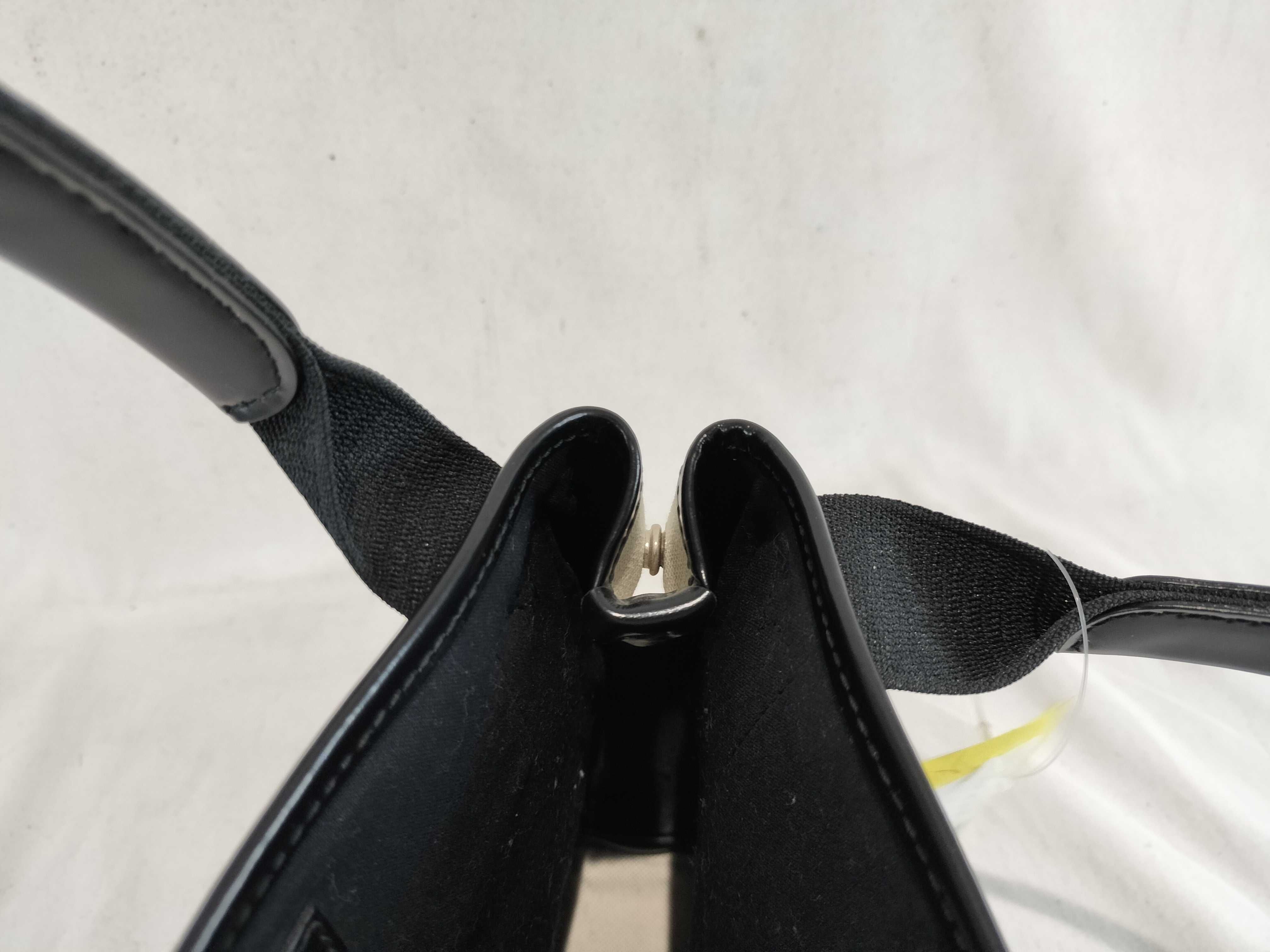Navy Cabas XS White x Black Handbag — view 11
