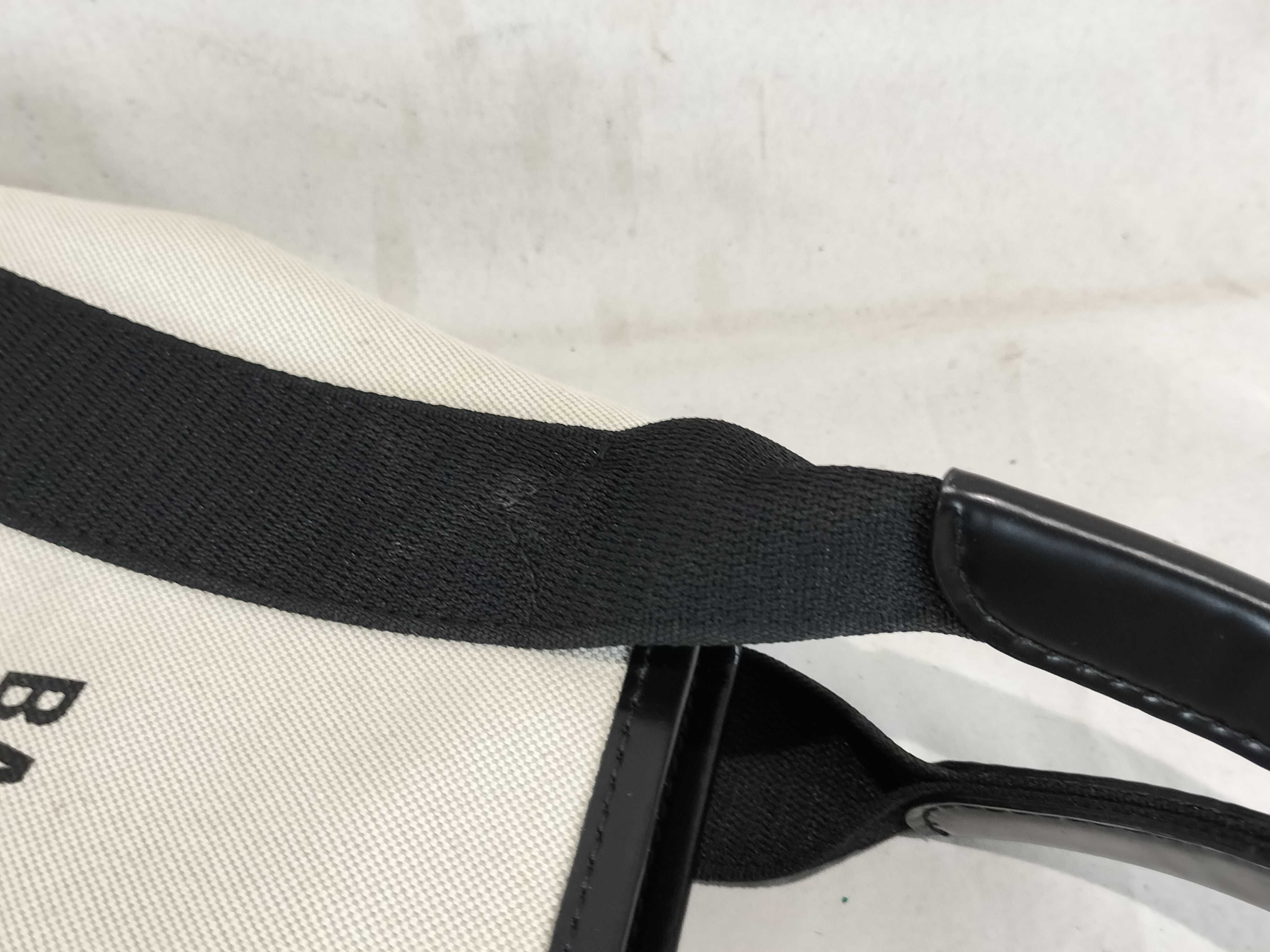 Navy Cabas XS White x Black Handbag — view 5