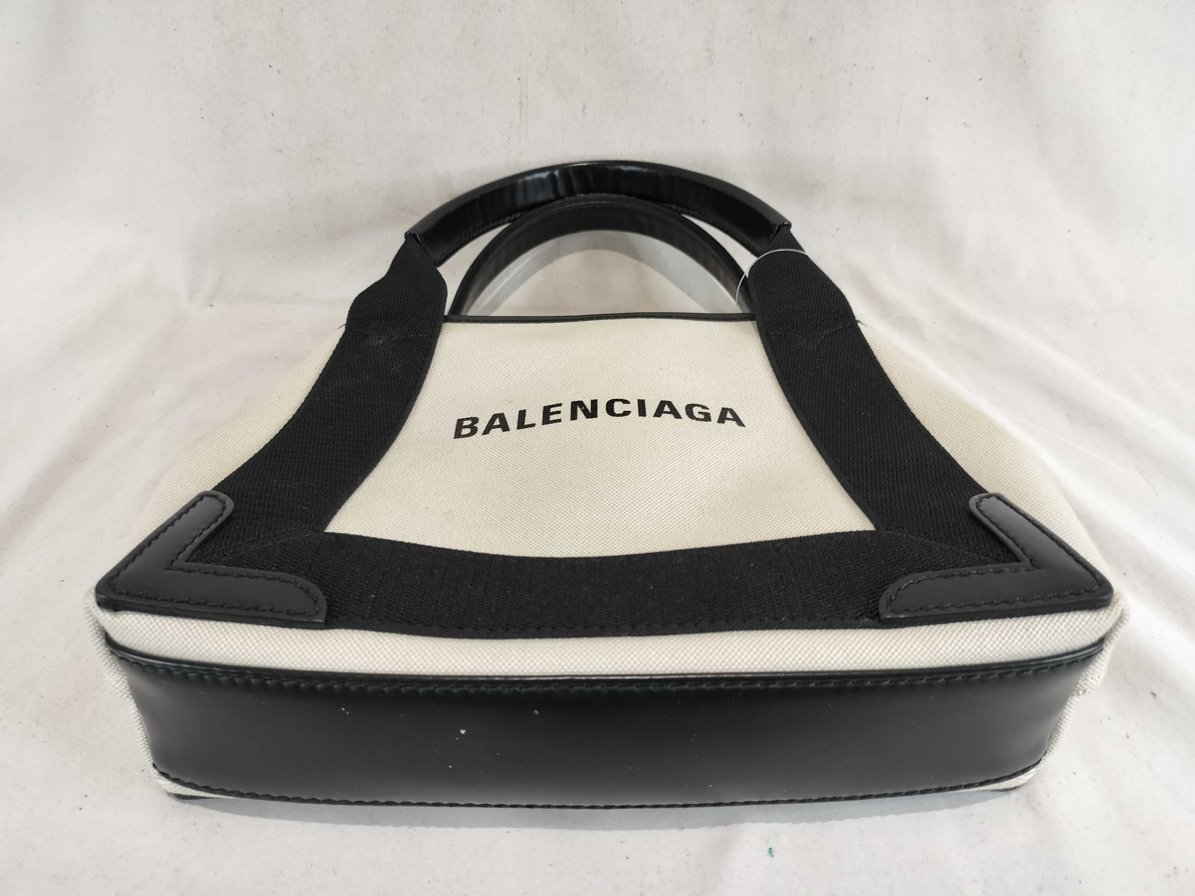 Navy Cabas XS White x Black Handbag — view 7