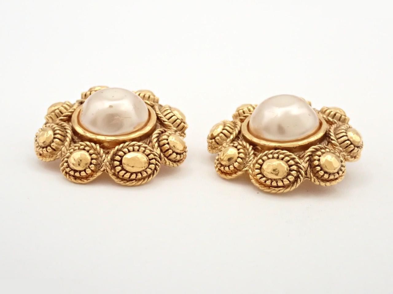Pearl earrings — view 3