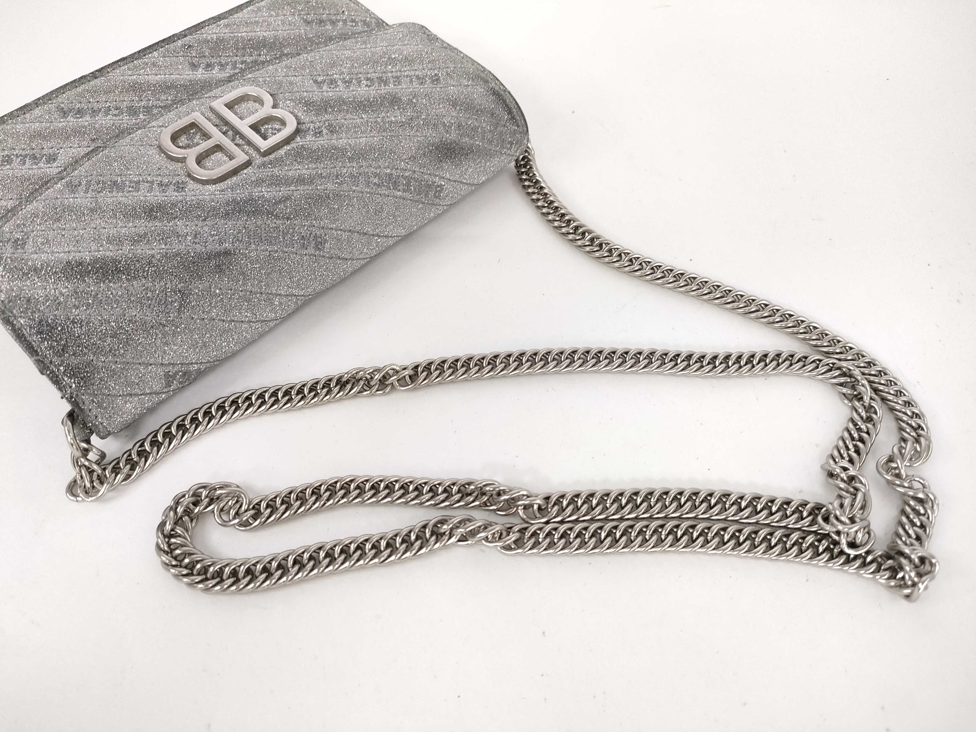 Chain Shoulder Bag, Silver Shoulder Bag — view 3
