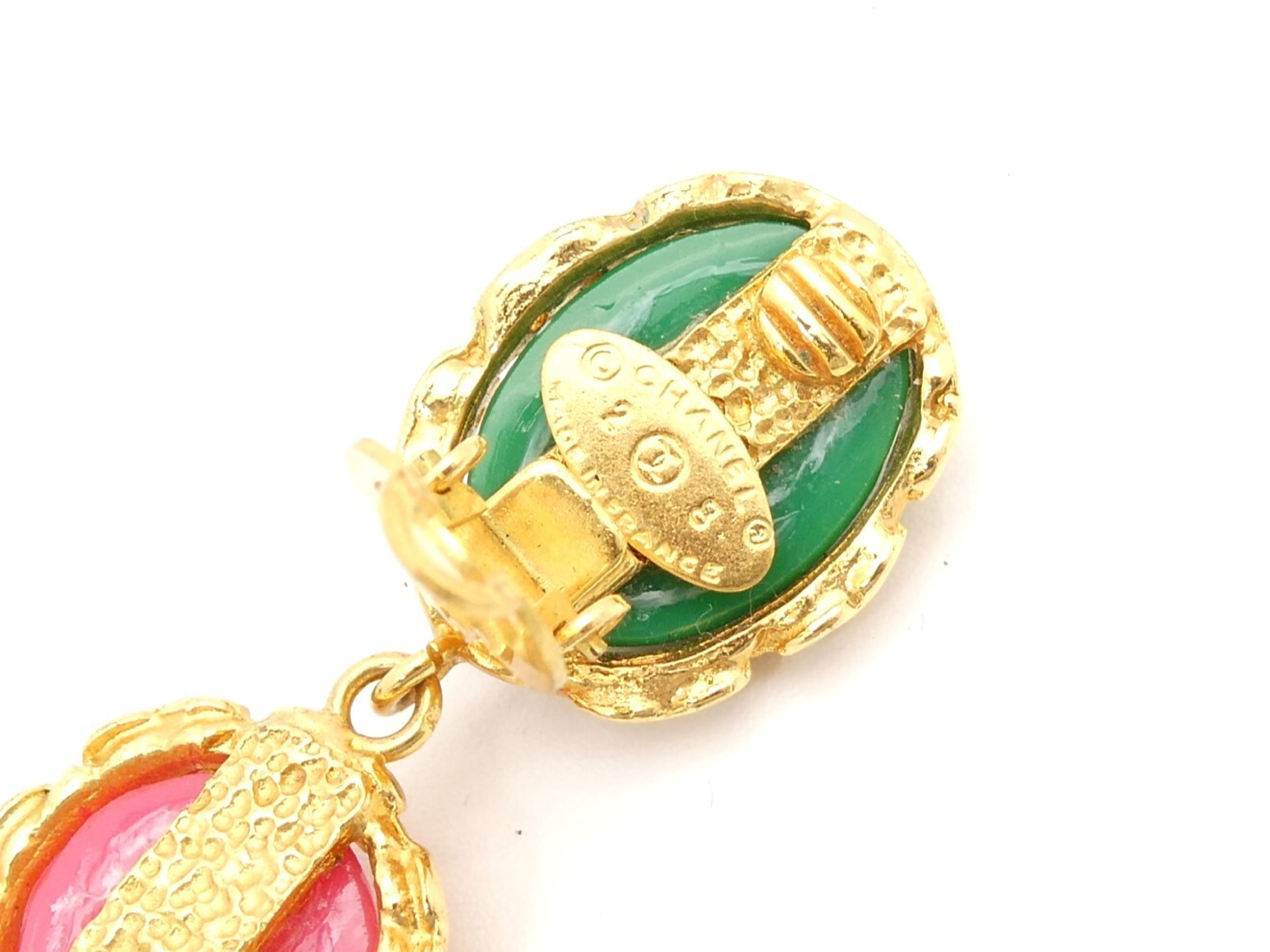 Gold Pearl Swing Earrings — view 6