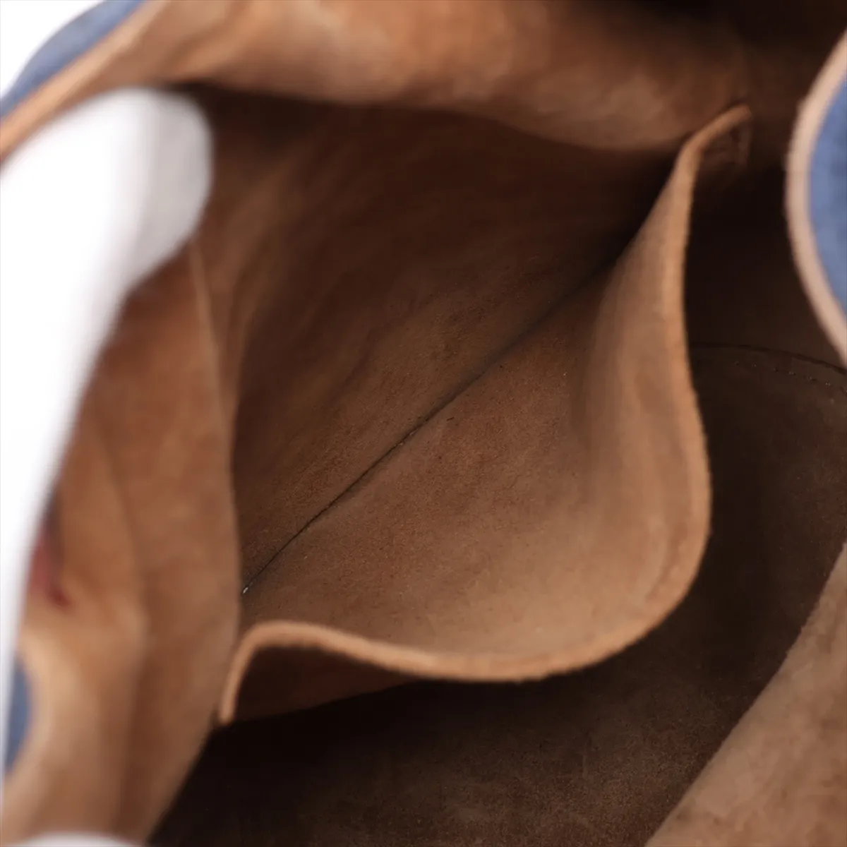 Balloon Bag Small Canvas x Leather 2-Way Shoulder Bag Navy x Brown — view 8
