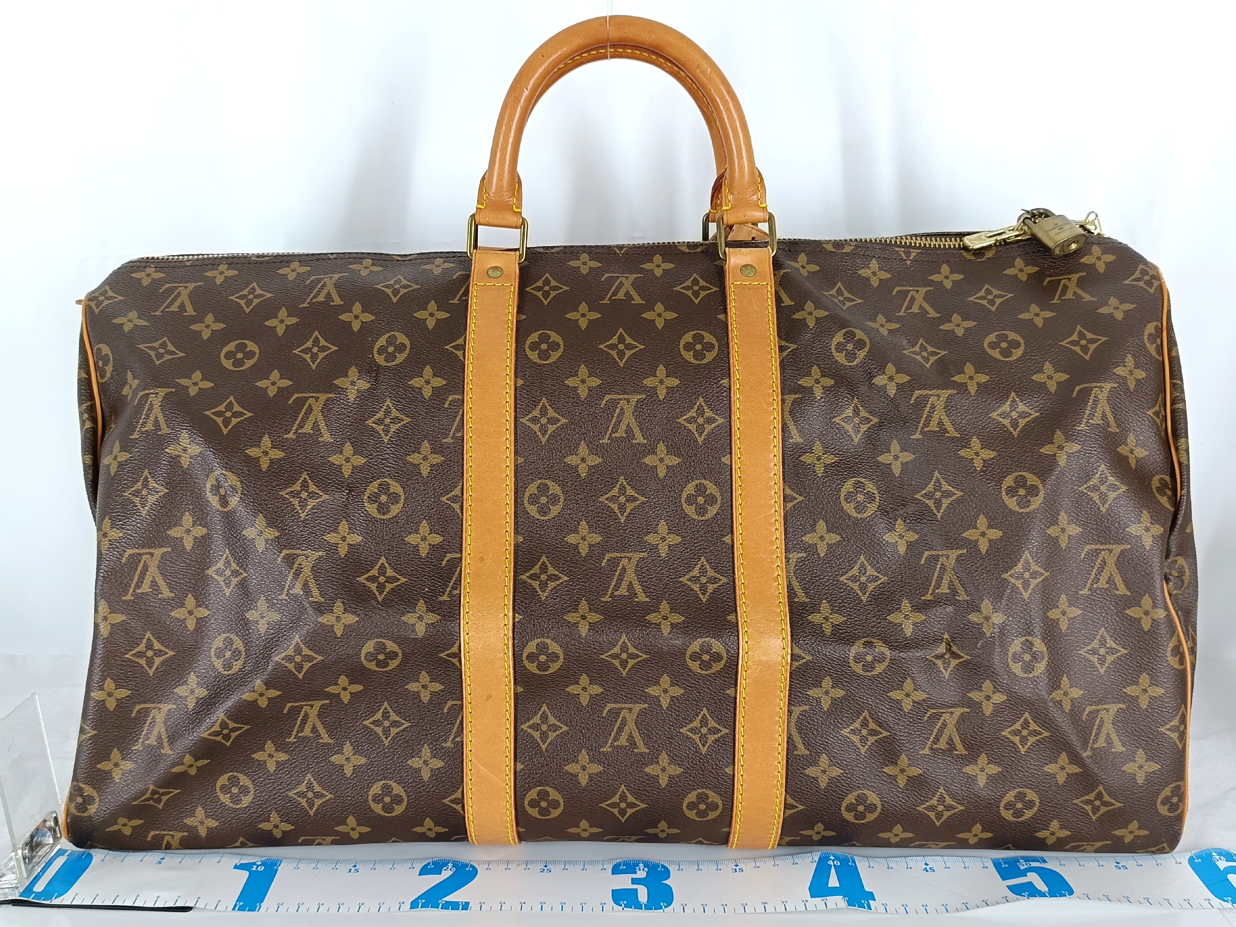 Monogram Keepall 55 M41424 MI993 Brown Boston Bag — view 2