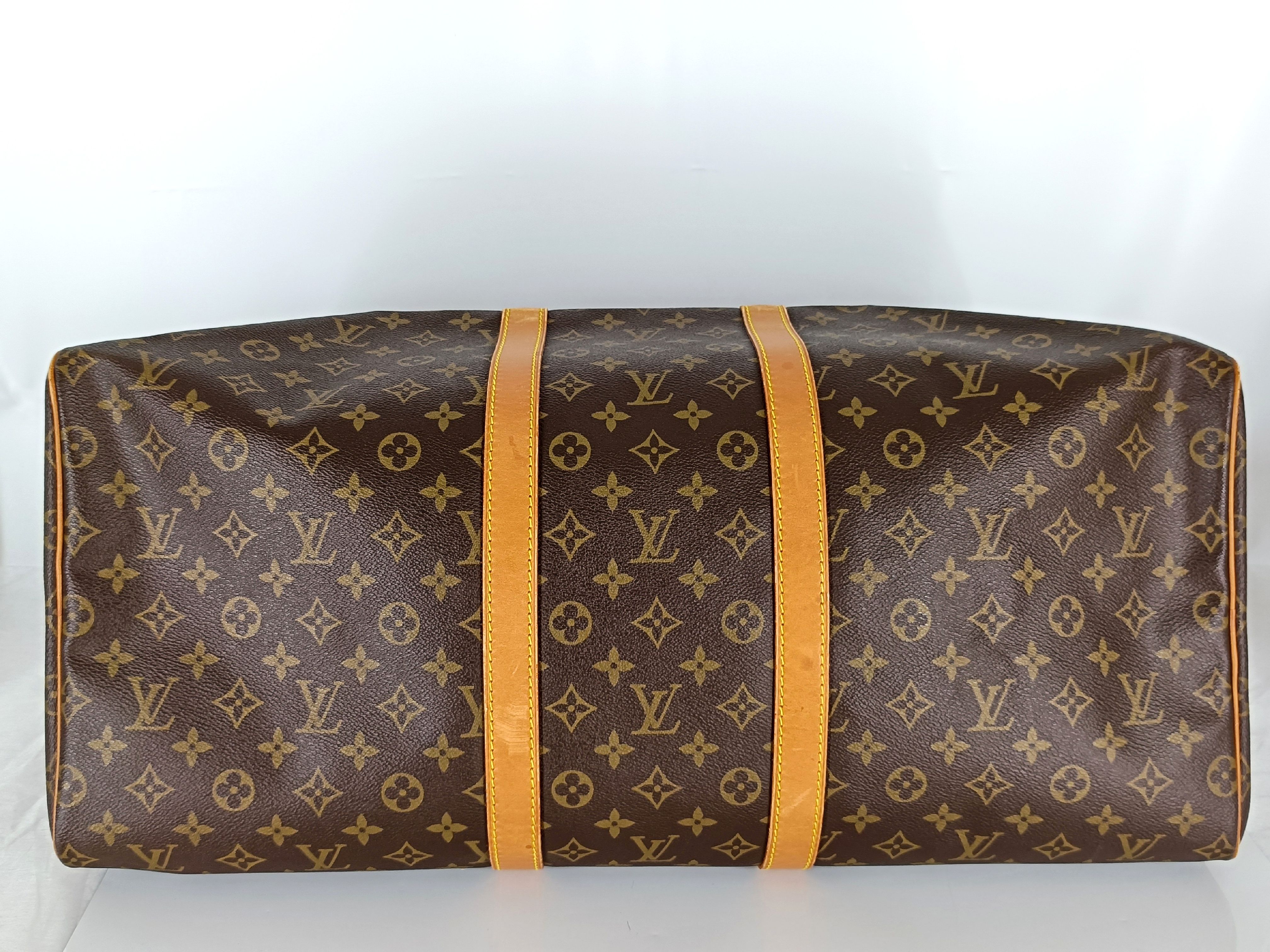 Monogram Keepall 55 M41424 MI993 Brown Boston Bag — view 7