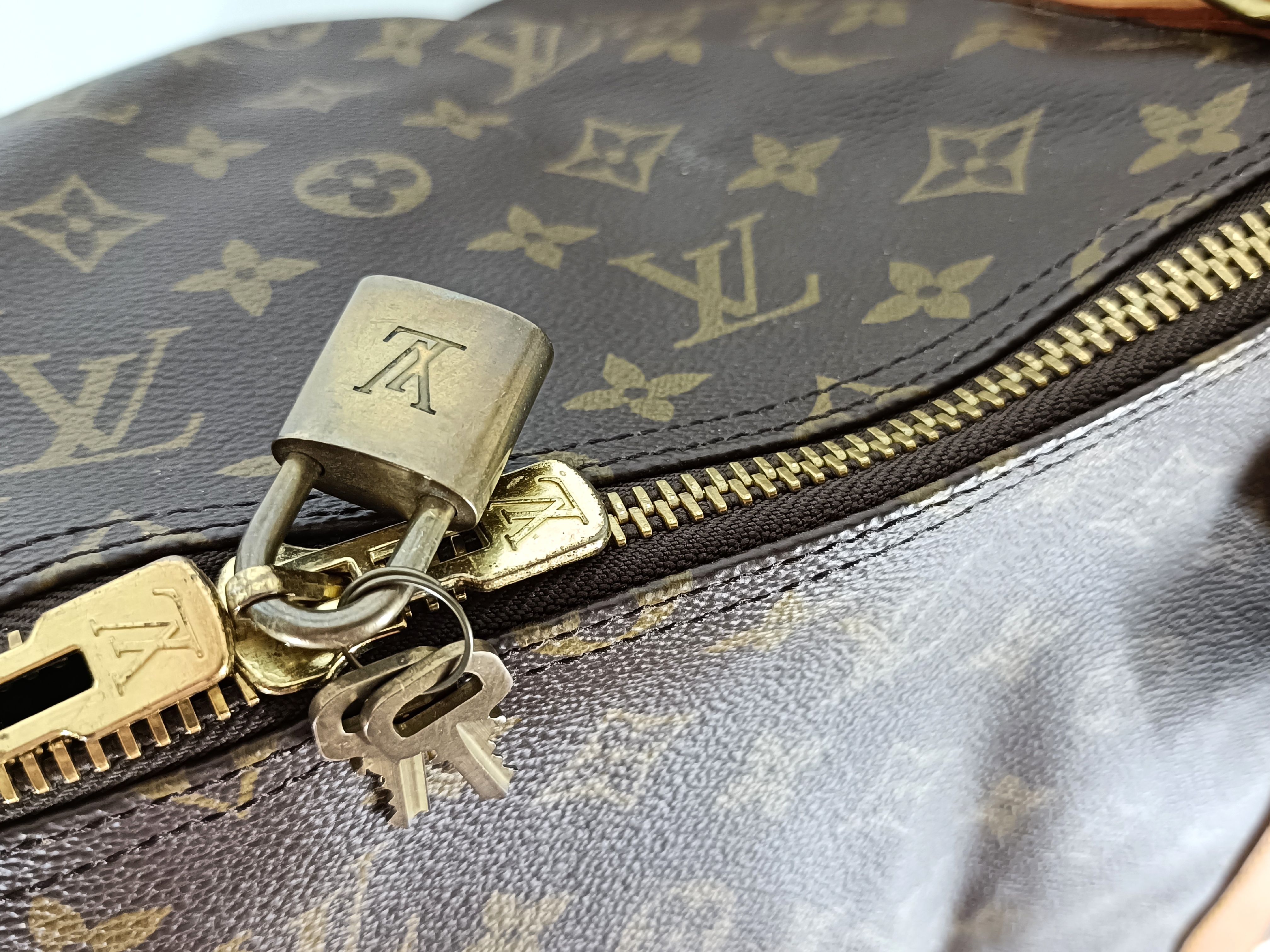 Monogram Keepall 55 M41424 MI993 Brown Boston Bag — view 8