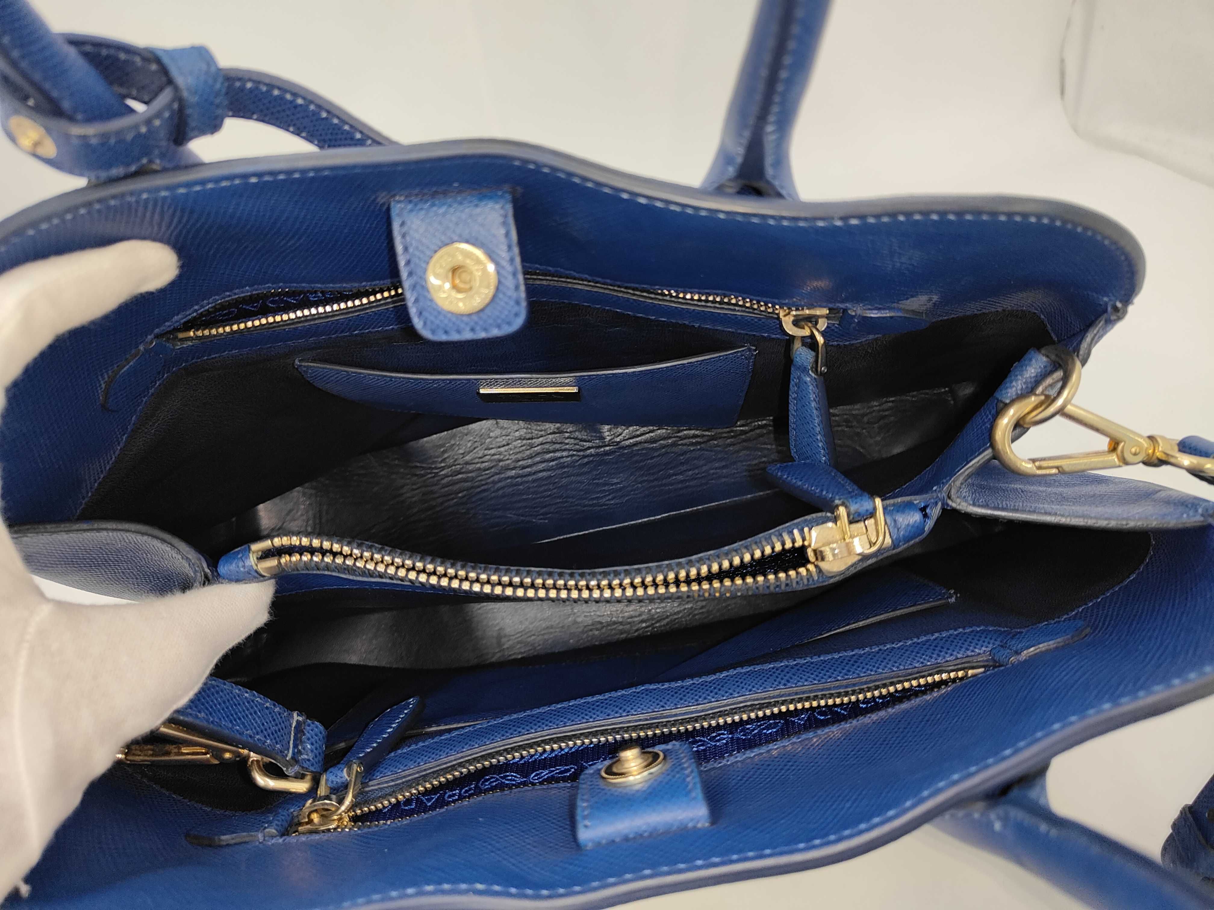 Saffiano Leather Promenade Satchel Bag (Handbag) — view 7