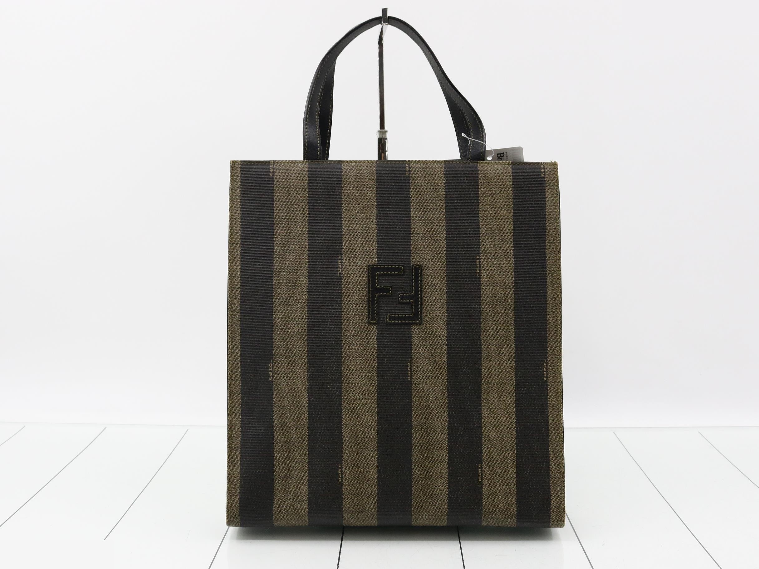 Pecan Tote Bag, PVC/Leather, Brown