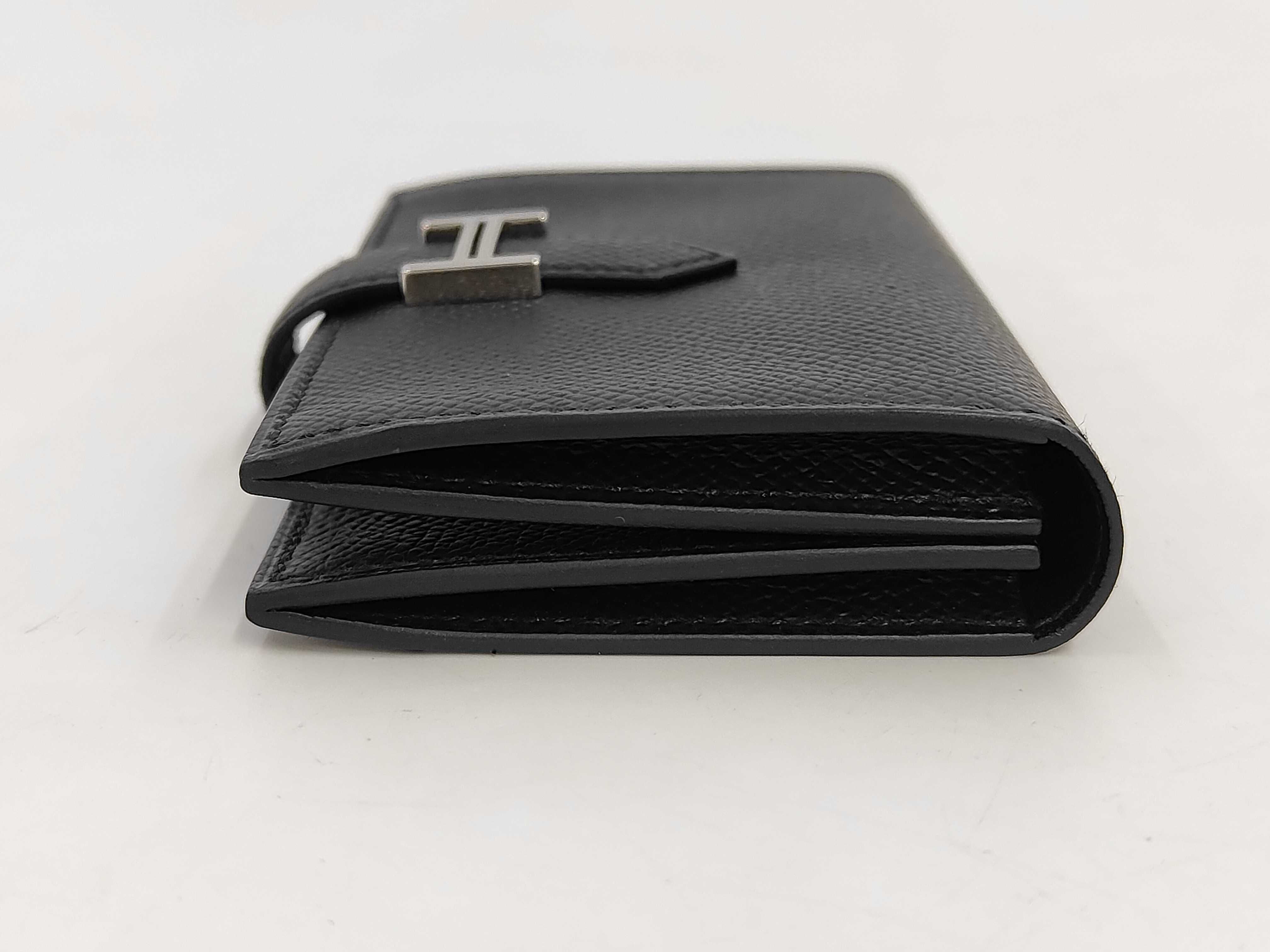 Bearn Card Case, Veau Epsom Leather, Black, B Stamp, Unused, with Box, Wallet — view 5