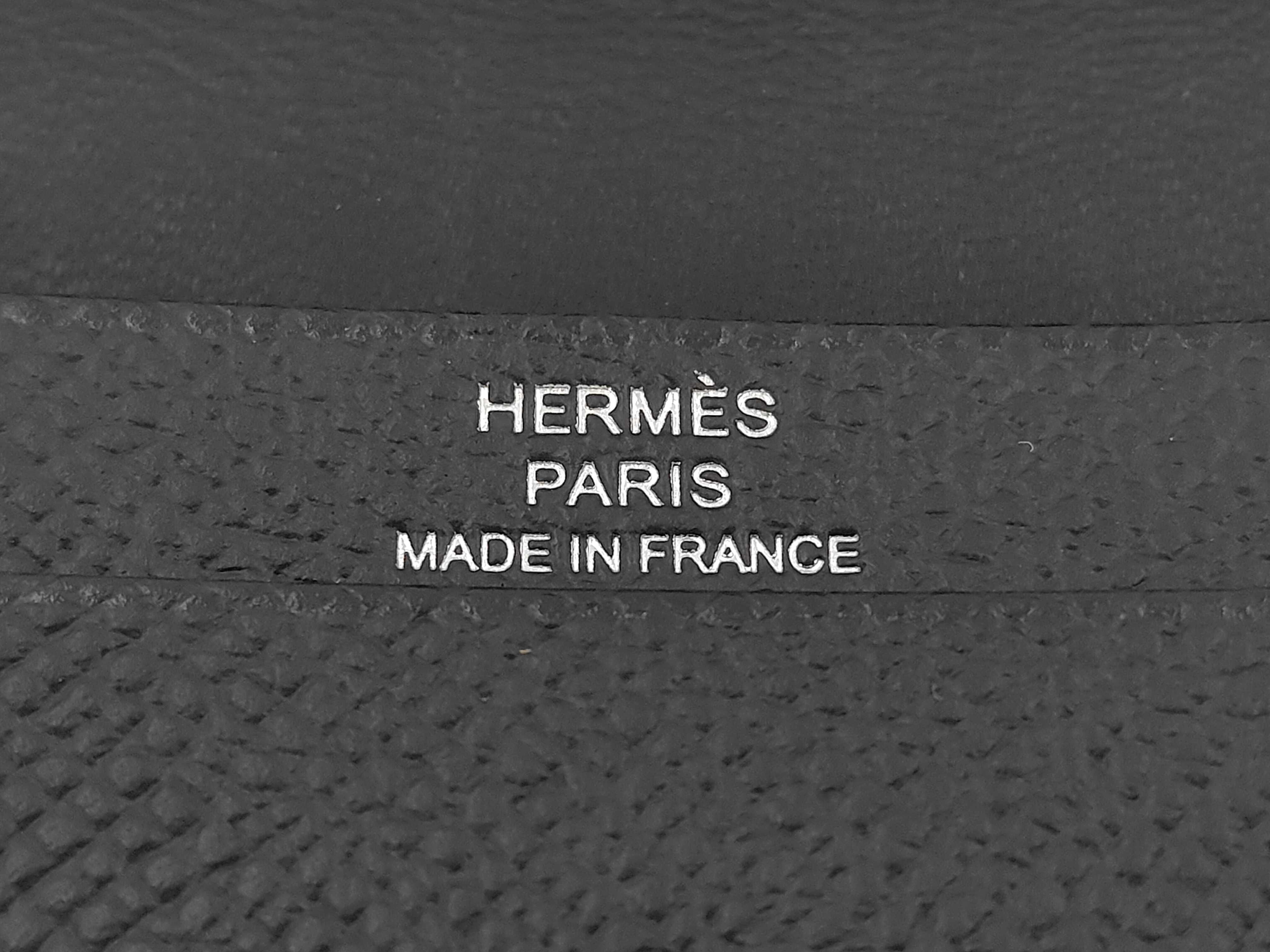 Bearn Card Case, Veau Epsom Leather, Black, B Stamp, Unused, with Box, Wallet — view 9