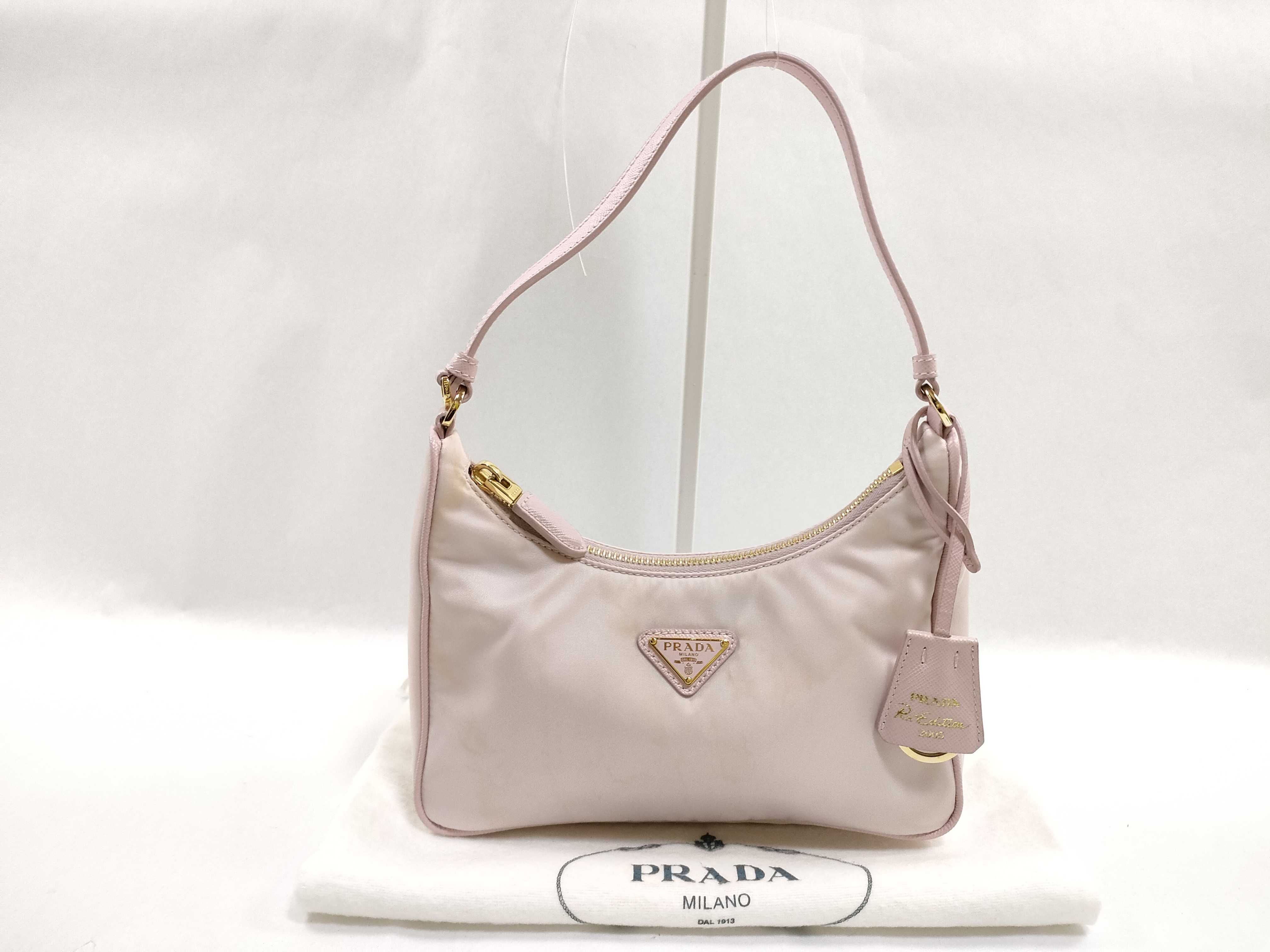 SG- Tessuto Saffiano nylon x leather Handbag Pink 1N204M Handbag