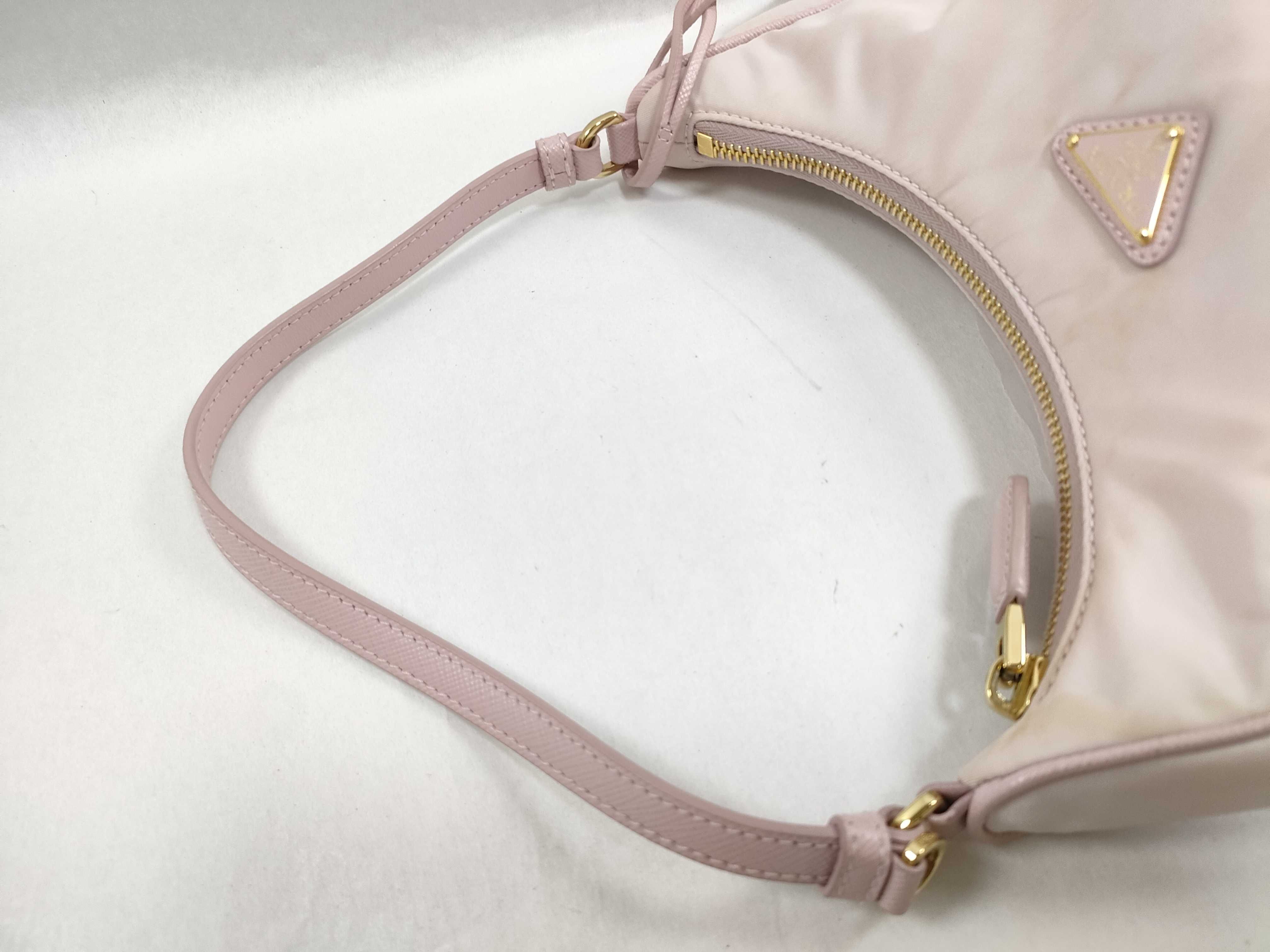 SG- Tessuto Saffiano nylon x leather Handbag Pink 1N204M Handbag — view 3