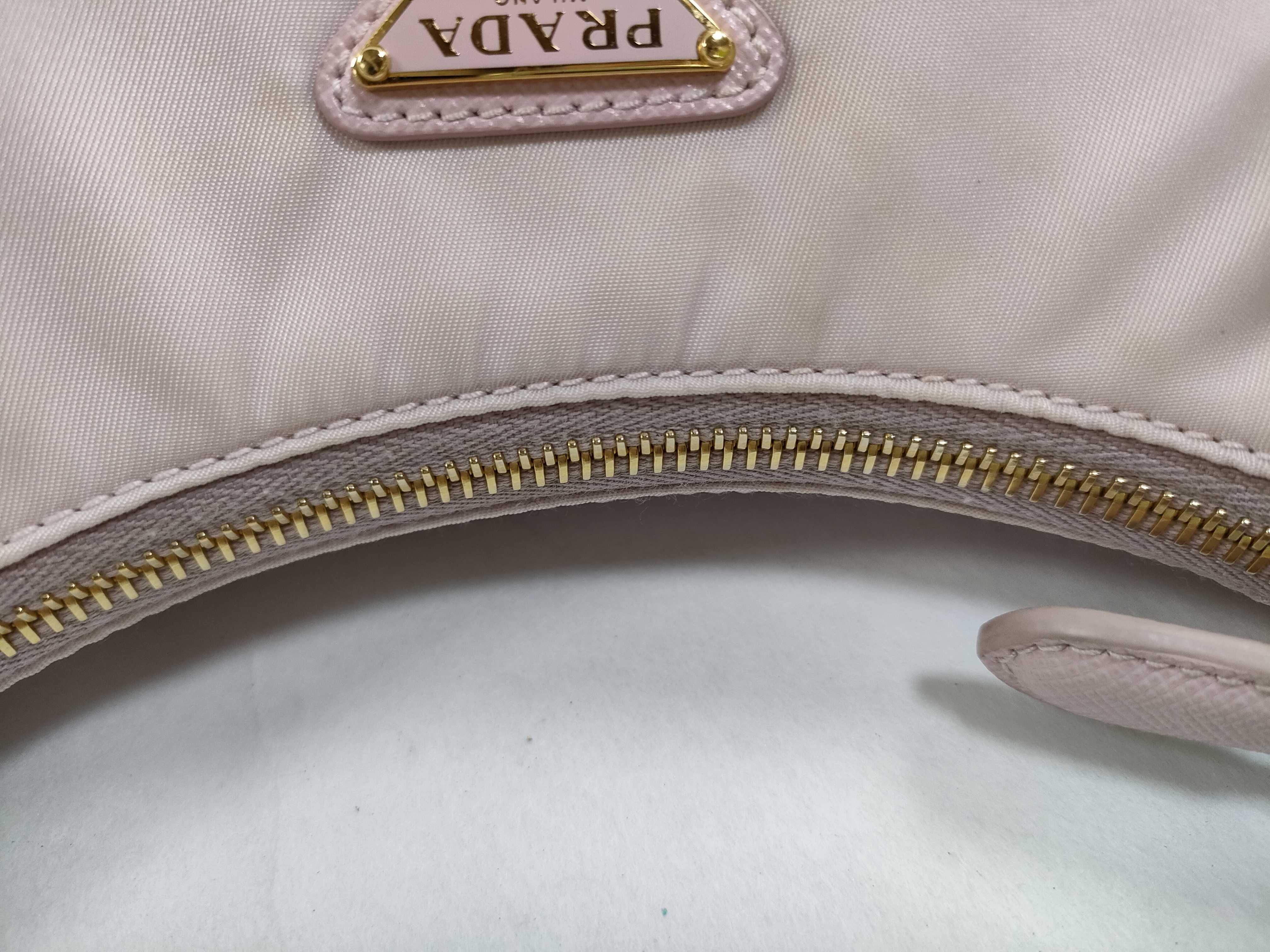 SG- Tessuto Saffiano nylon x leather Handbag Pink 1N204M Handbag — view 6