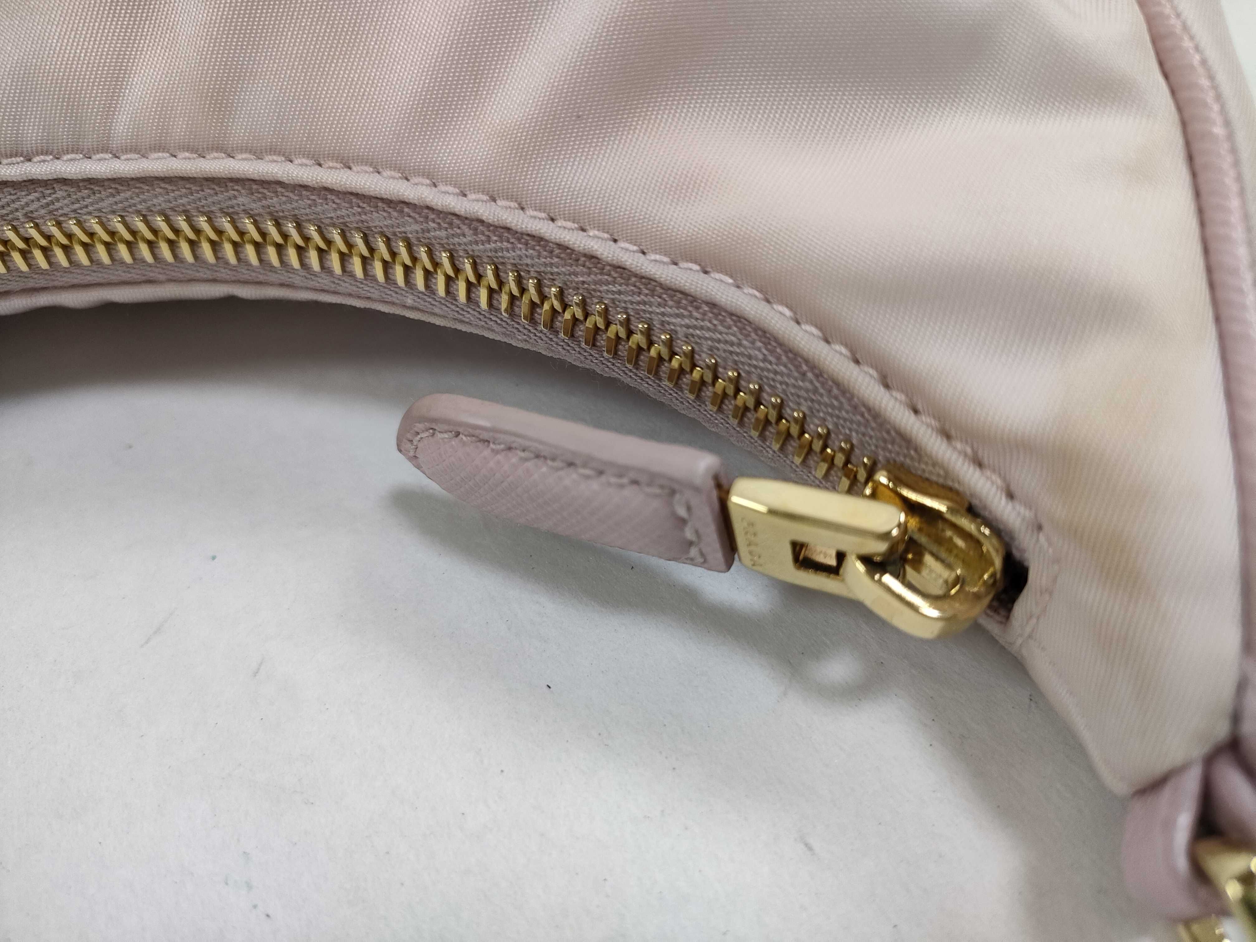 SG- Tessuto Saffiano nylon x leather Handbag Pink 1N204M Handbag — view 7