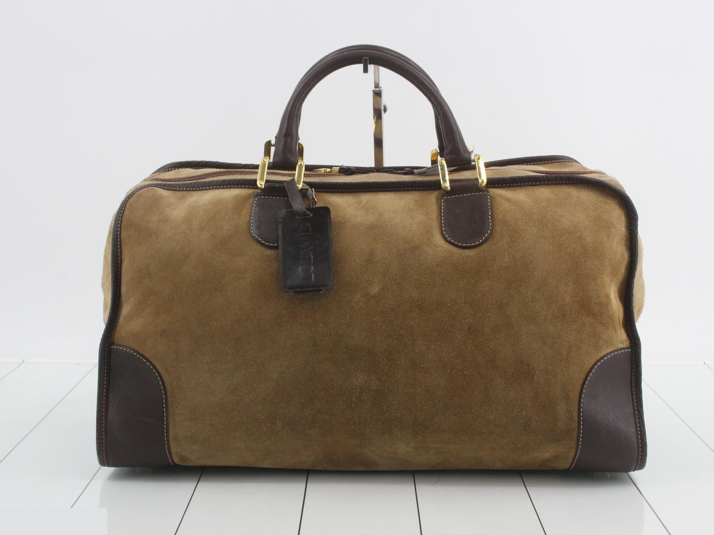 Suede Anagram Boston Bag — view 2