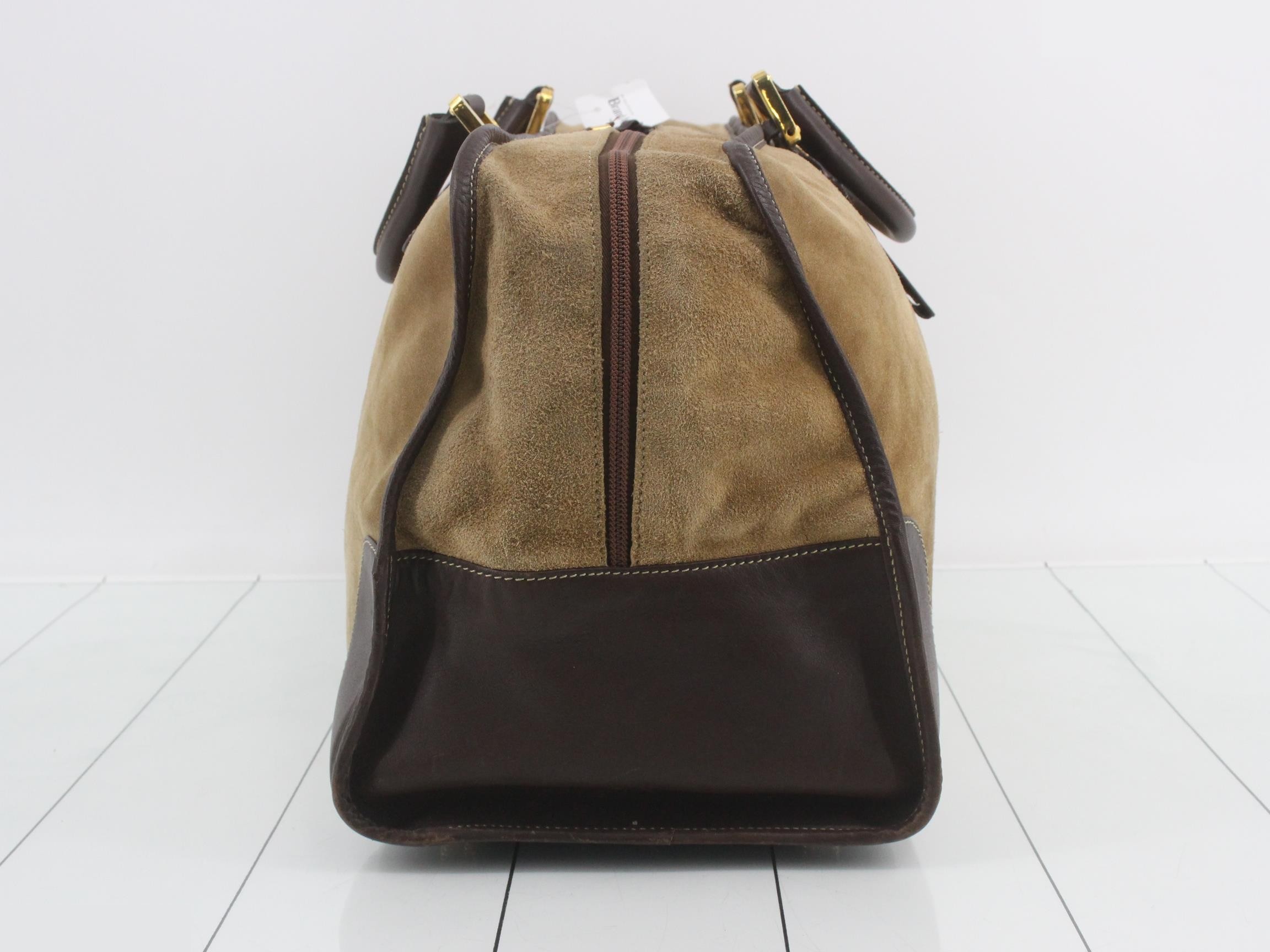 Suede Anagram Boston Bag — view 3
