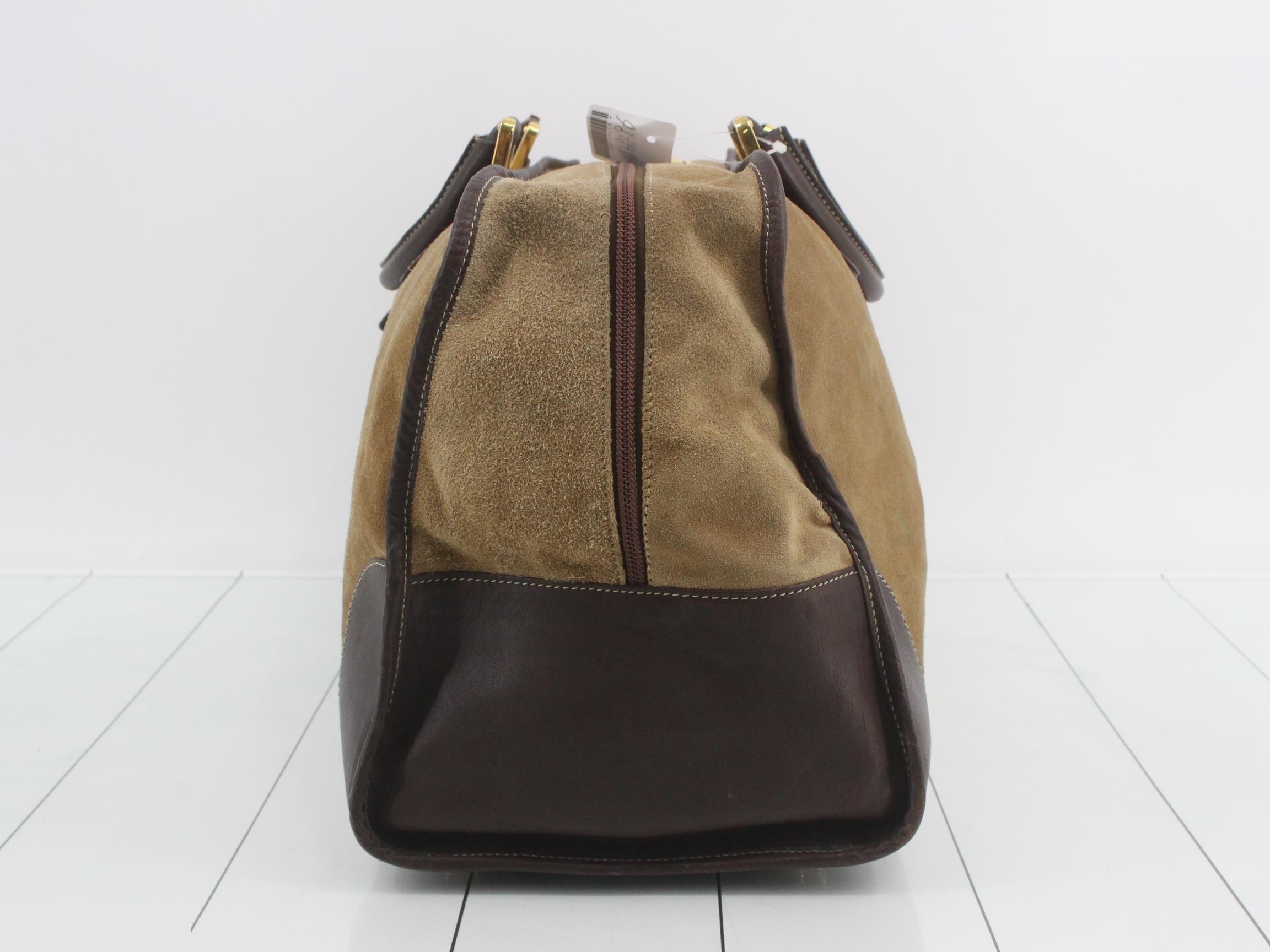 Suede Anagram Boston Bag — view 4