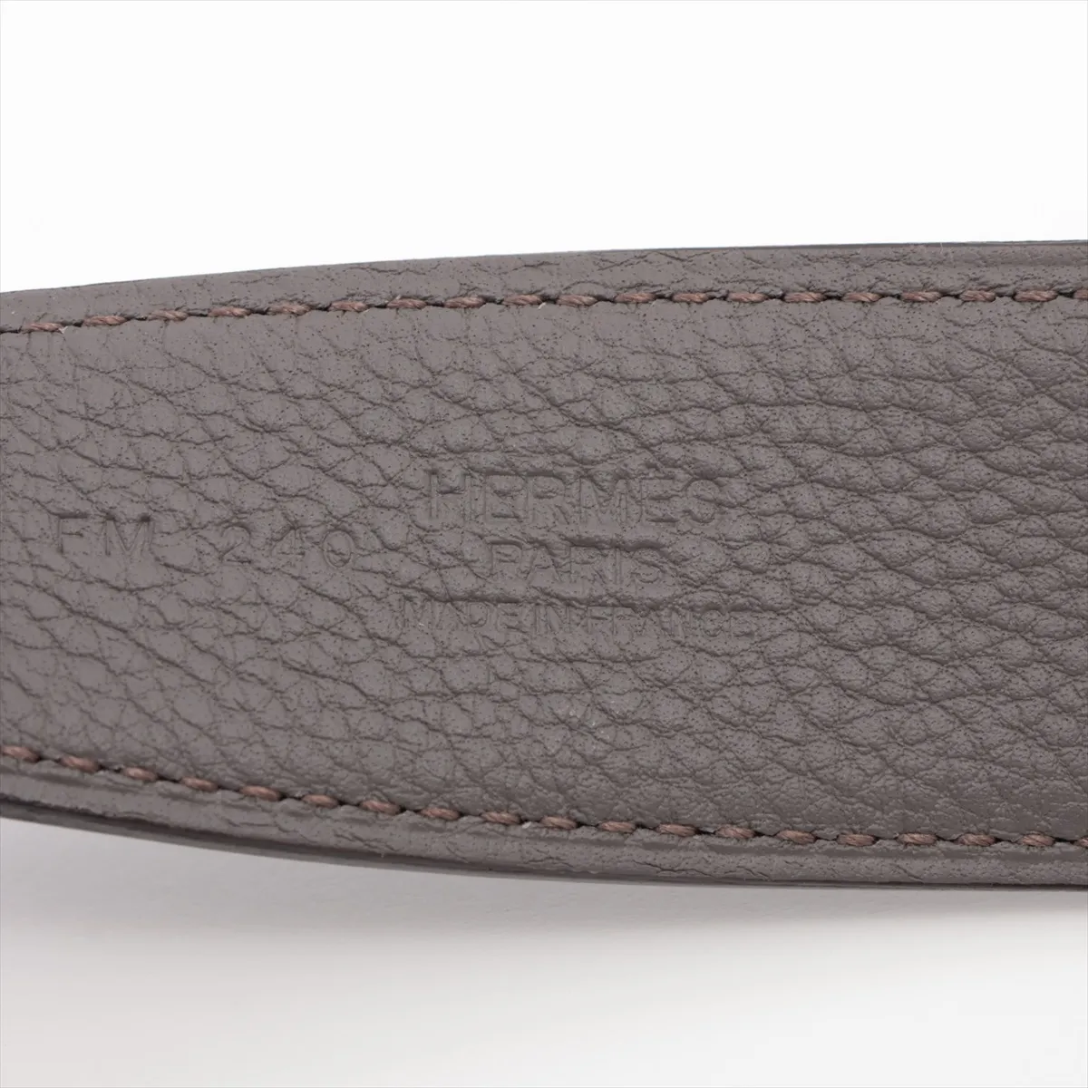 W:2024 Belt, size 80, Leather, Black x Gray, some wear, no buckle. — view 5