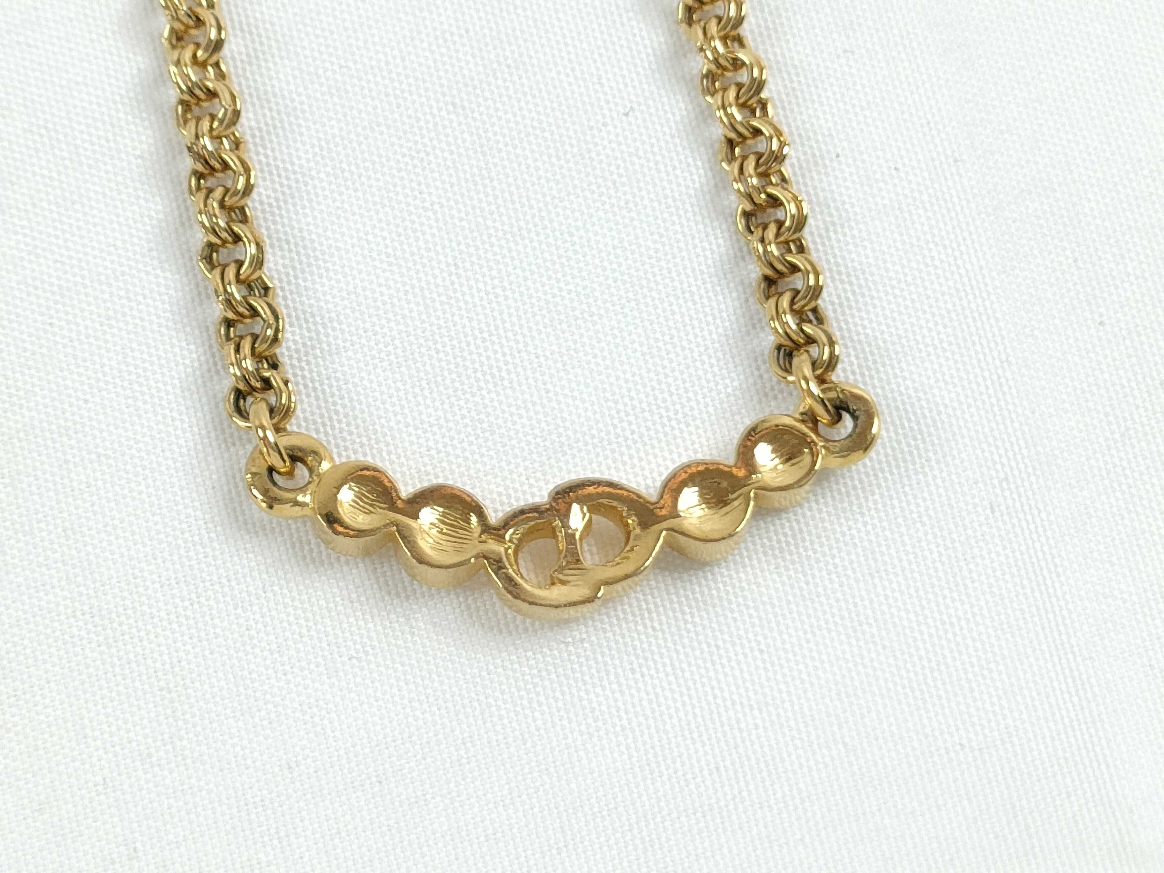 CD 4P Rhinestone Necklace — view 2