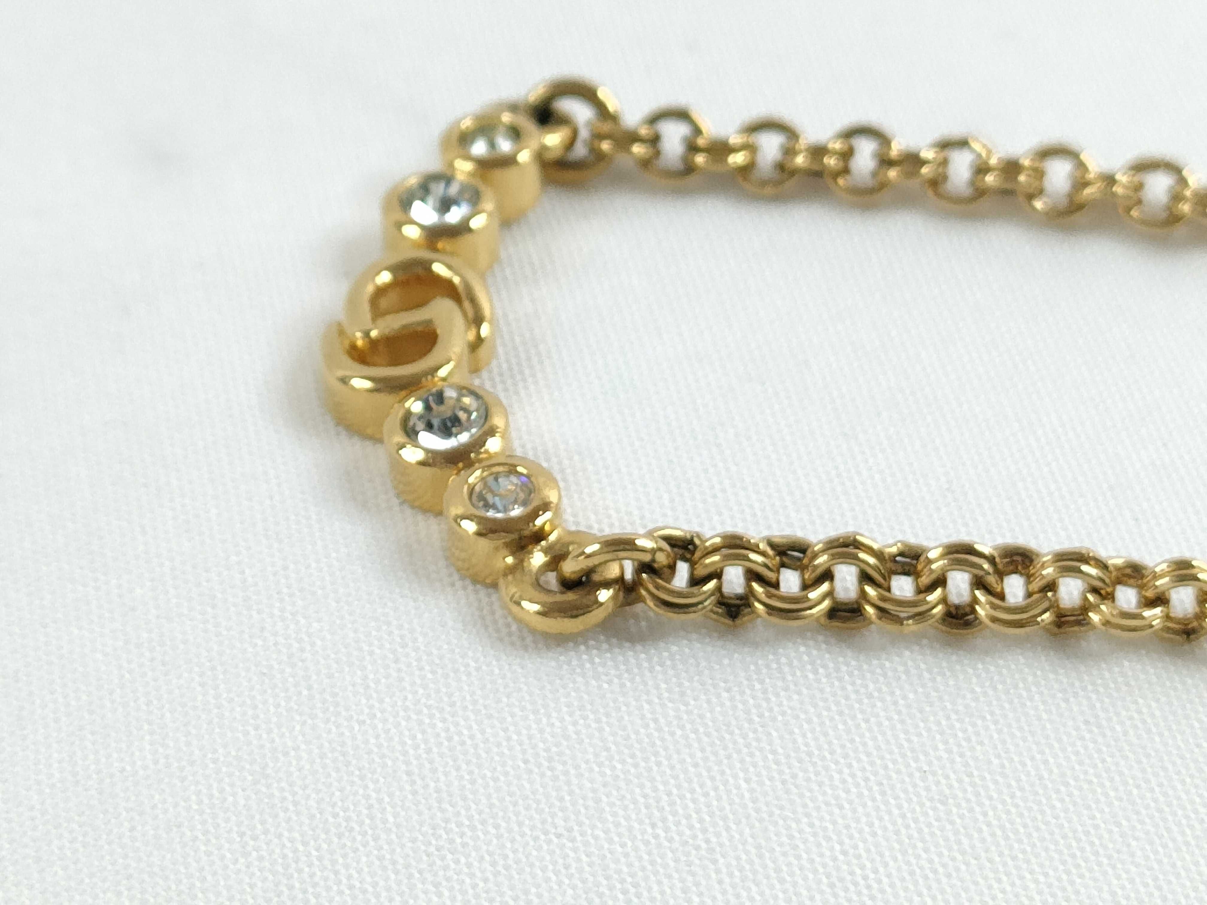 CD 4P Rhinestone Necklace — view 3