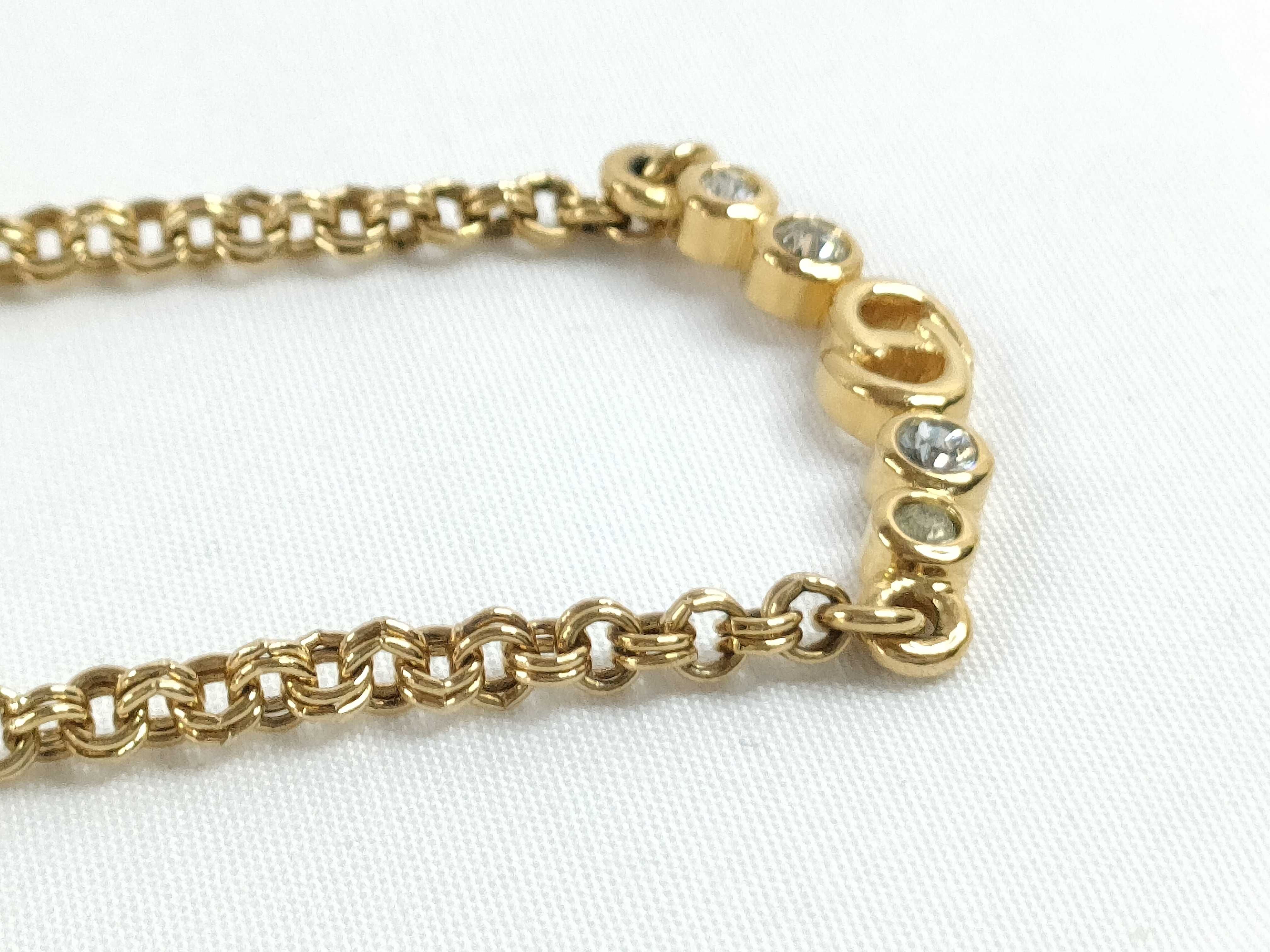 CD 4P Rhinestone Necklace — view 4