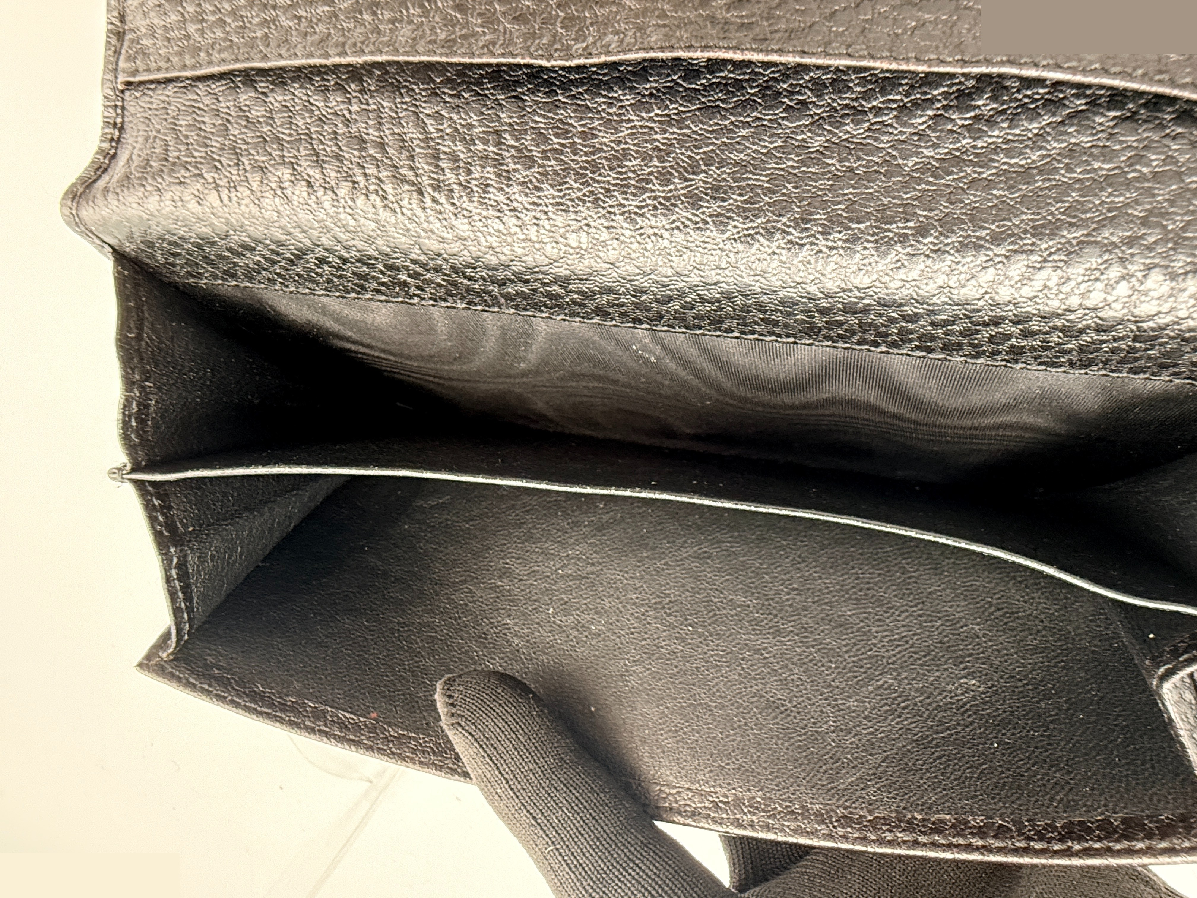 Horsebit Leather Long Wallet, Black — view 11