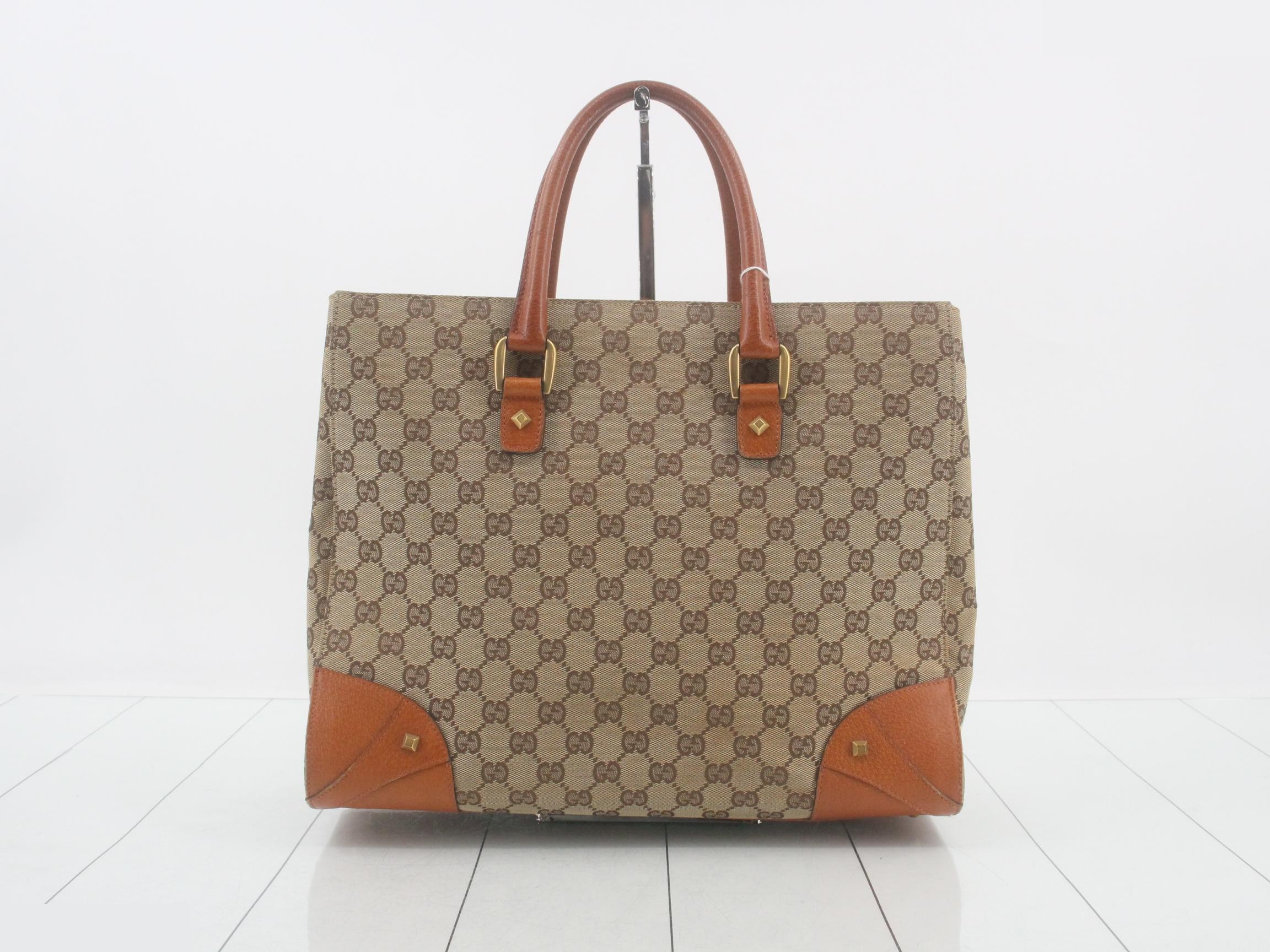 GG Canvas Leather Tote Bag — view 2