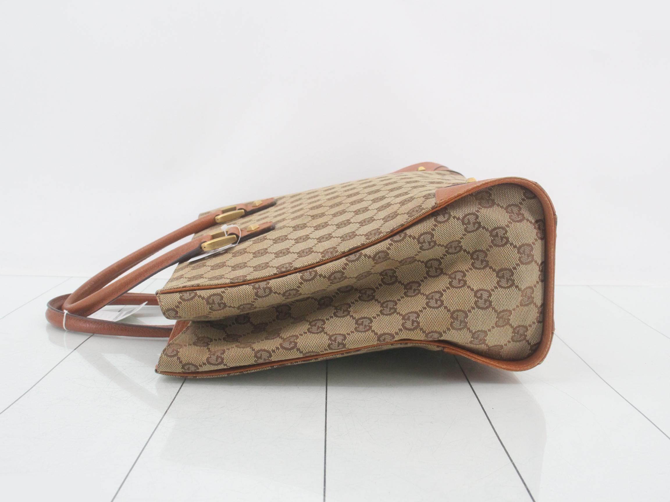 GG Canvas Leather Tote Bag — view 4