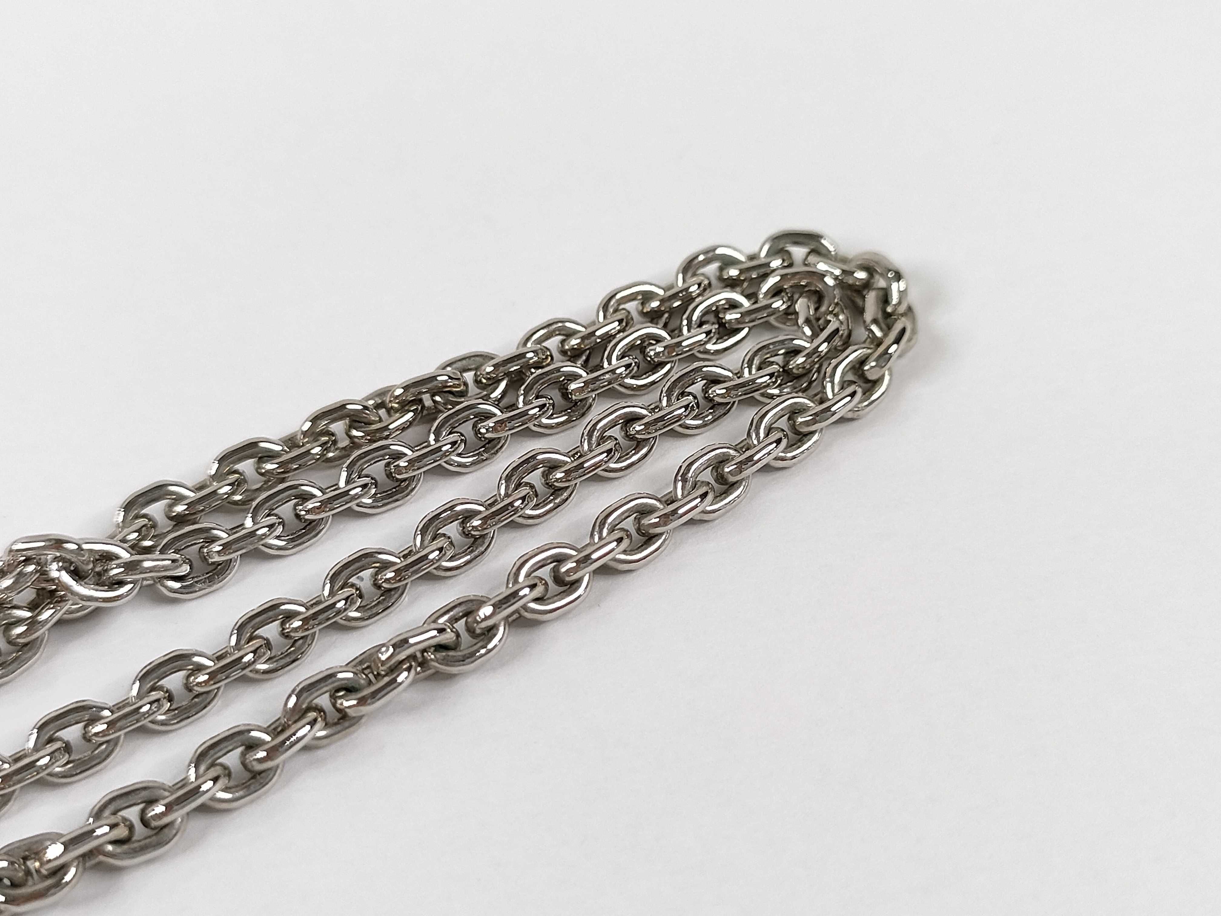 Etrier Necklace, Glycine x Bordeaux, Silver Hardware, Unused. — view 6