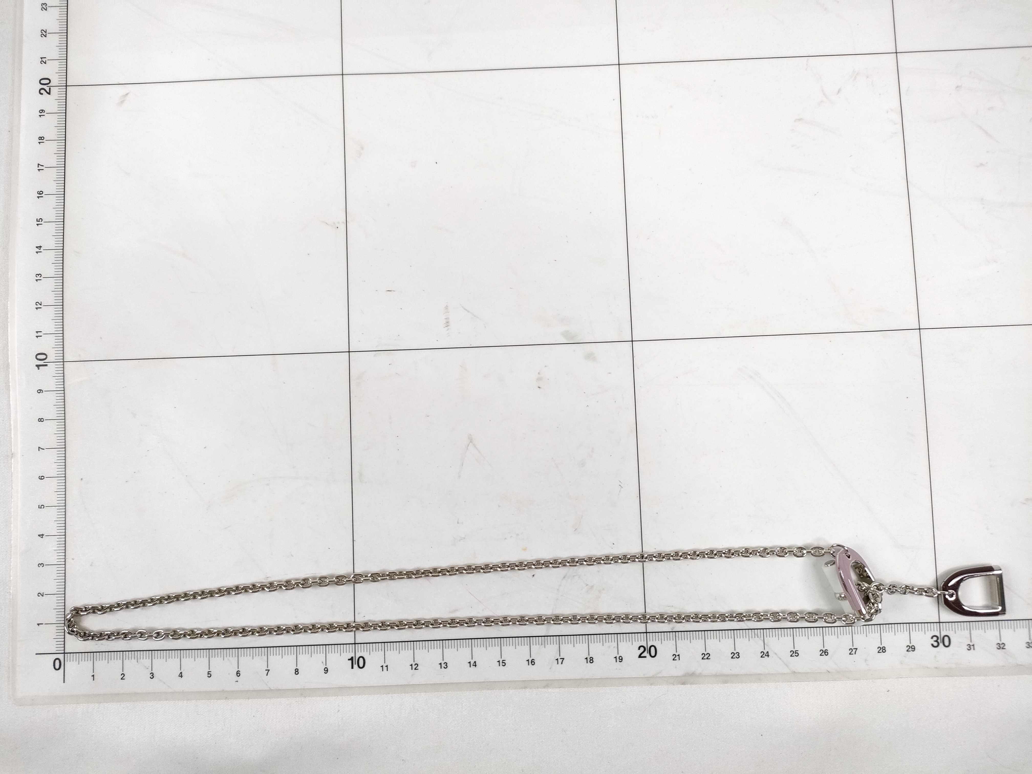 Etrier Necklace, Glycine x Bordeaux, Silver Hardware, Unused. — view 9