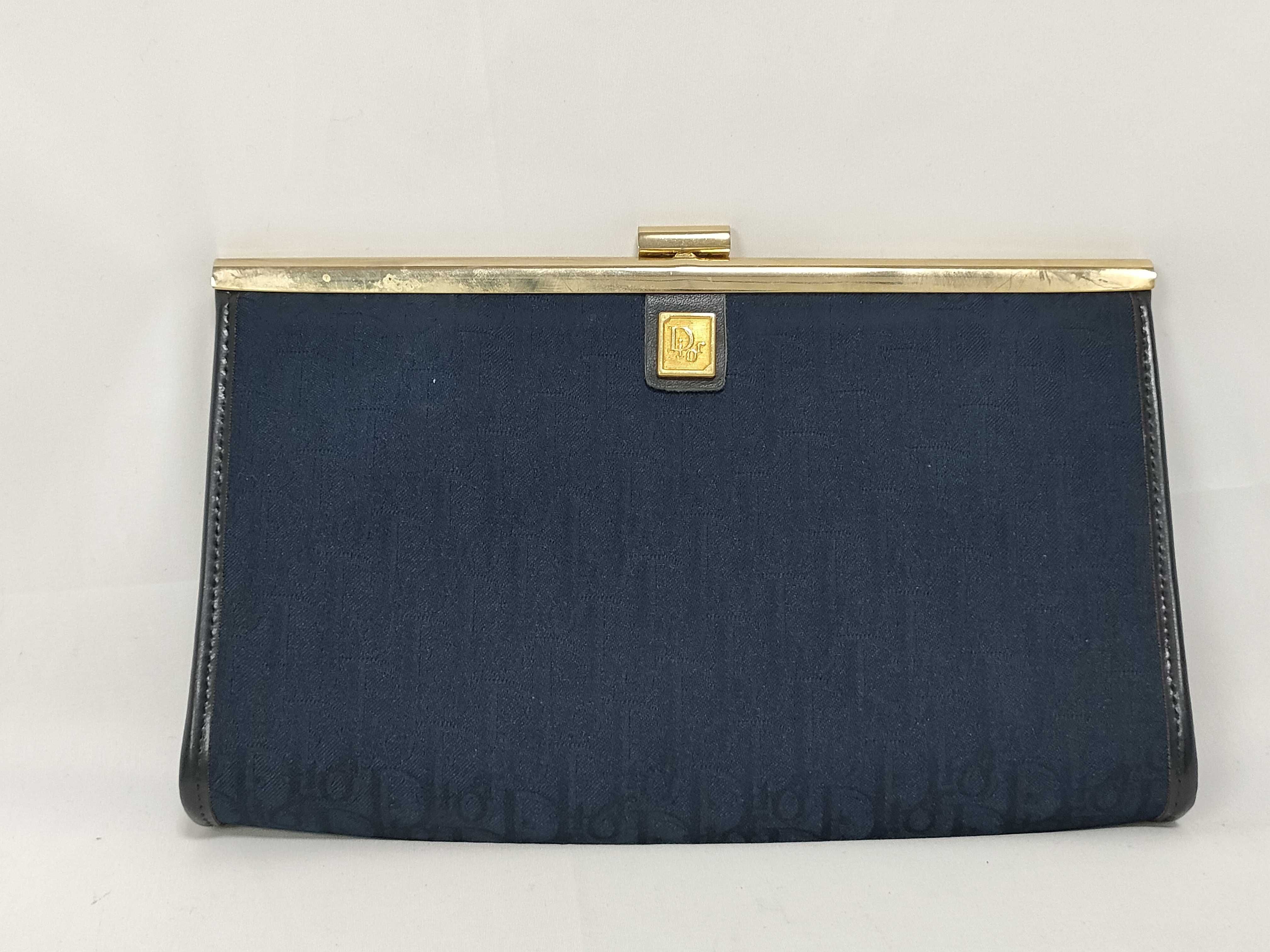 Trotter Navy Clasp Pouch