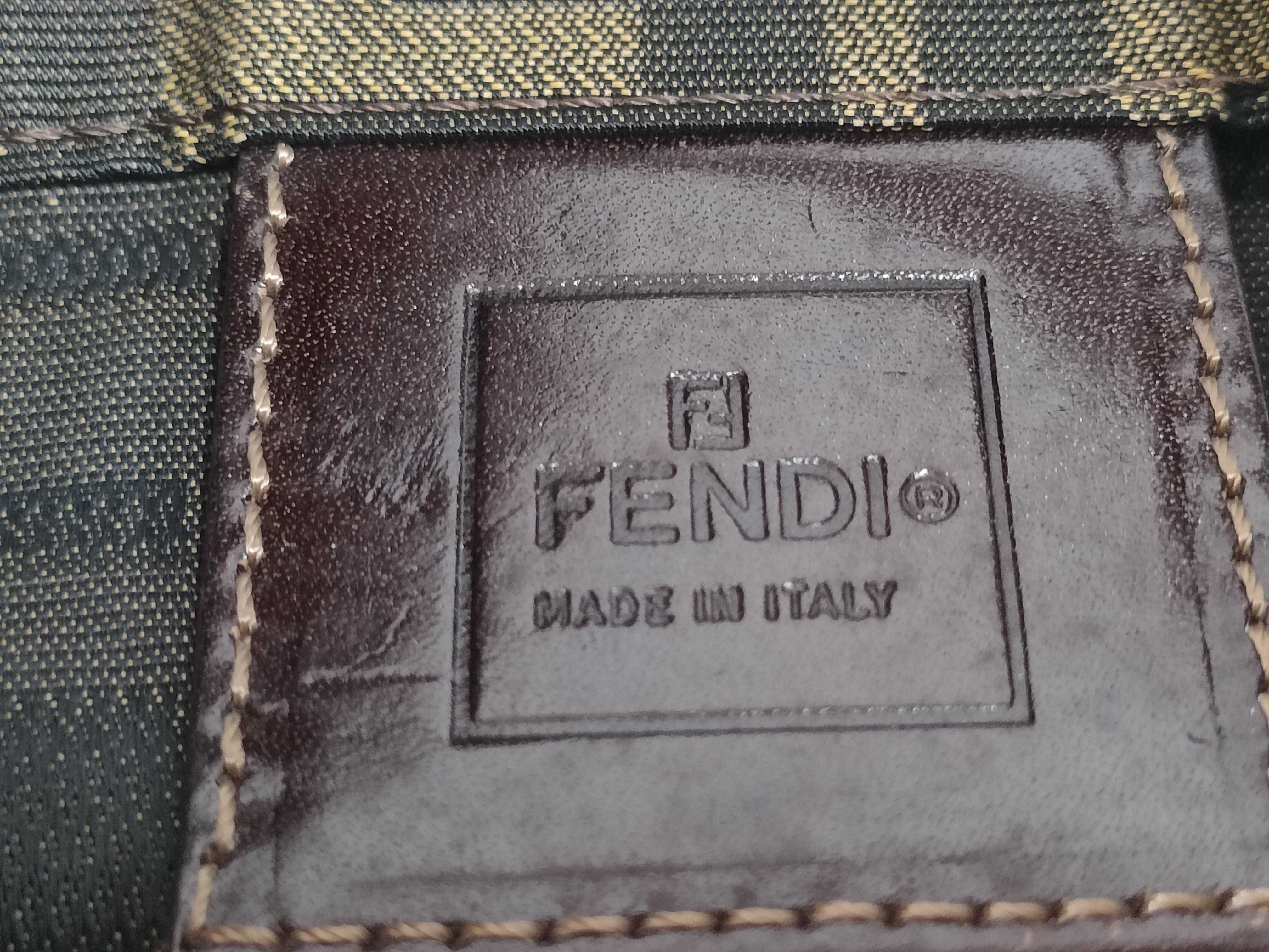 Zucca pattern Fendi Zucca handbag Brown nylon jacquard shoulder bag — view 11