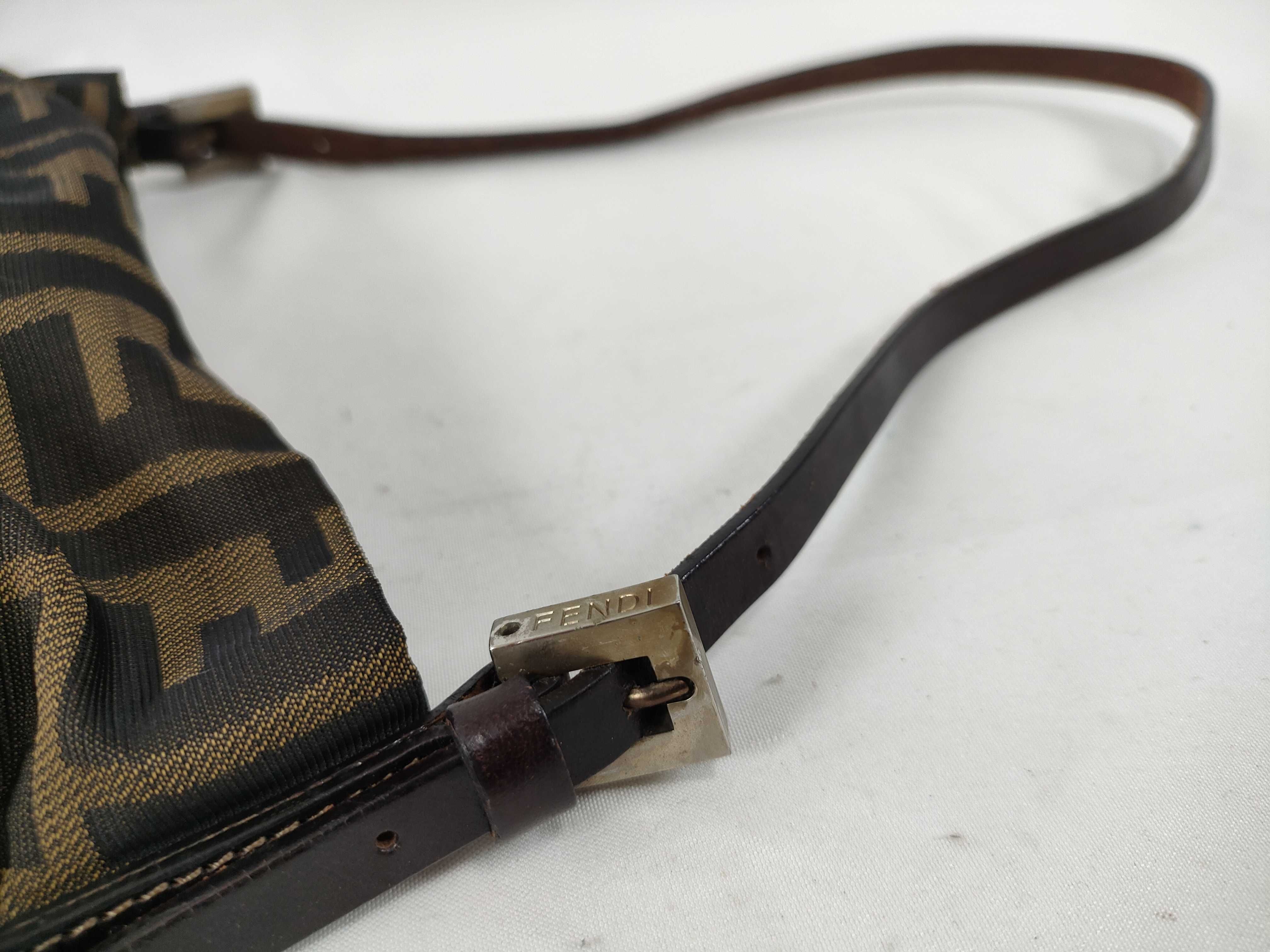 Zucca pattern Fendi Zucca handbag Brown nylon jacquard shoulder bag — view 3