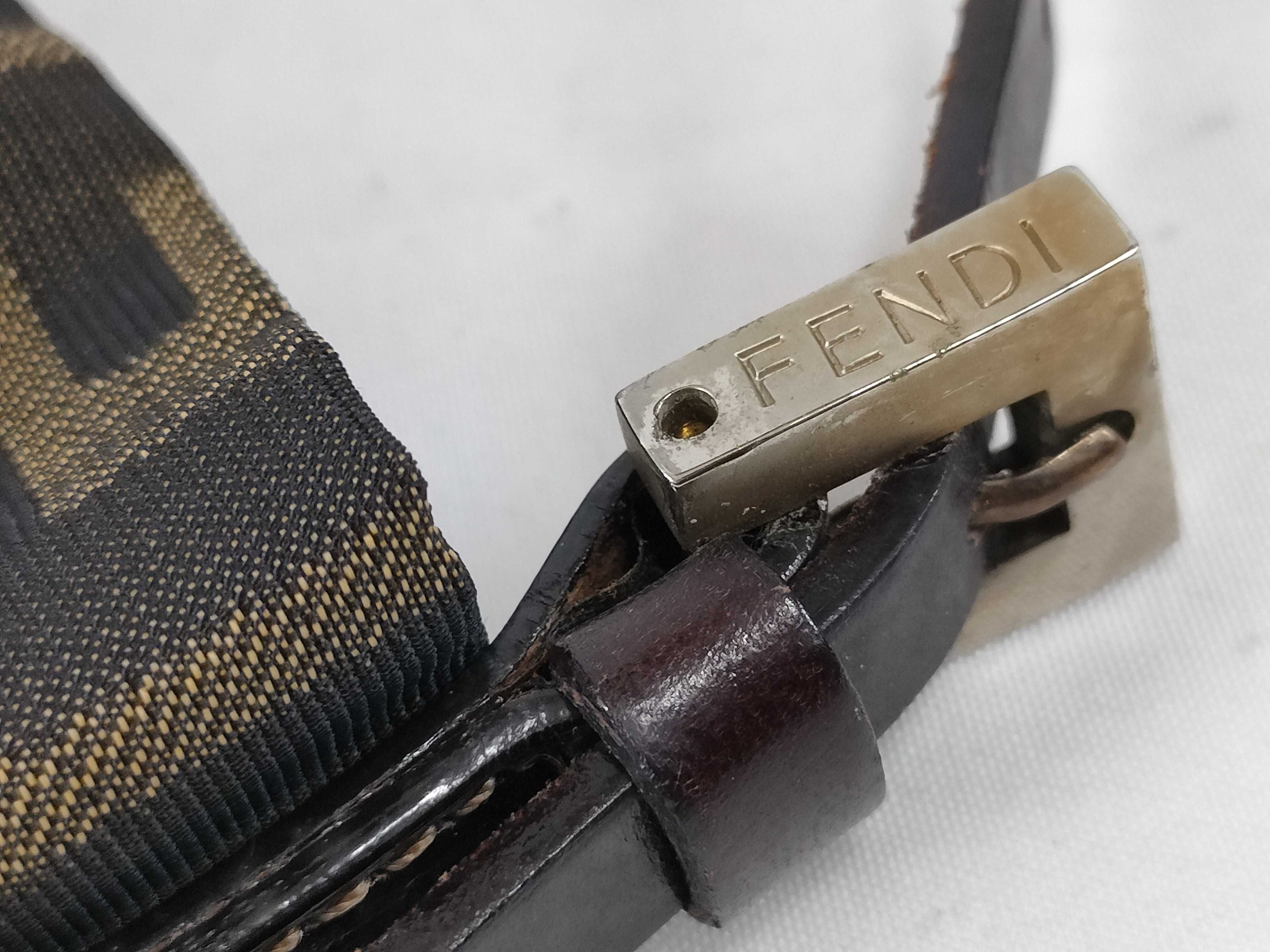 Zucca pattern Fendi Zucca handbag Brown nylon jacquard shoulder bag — view 5