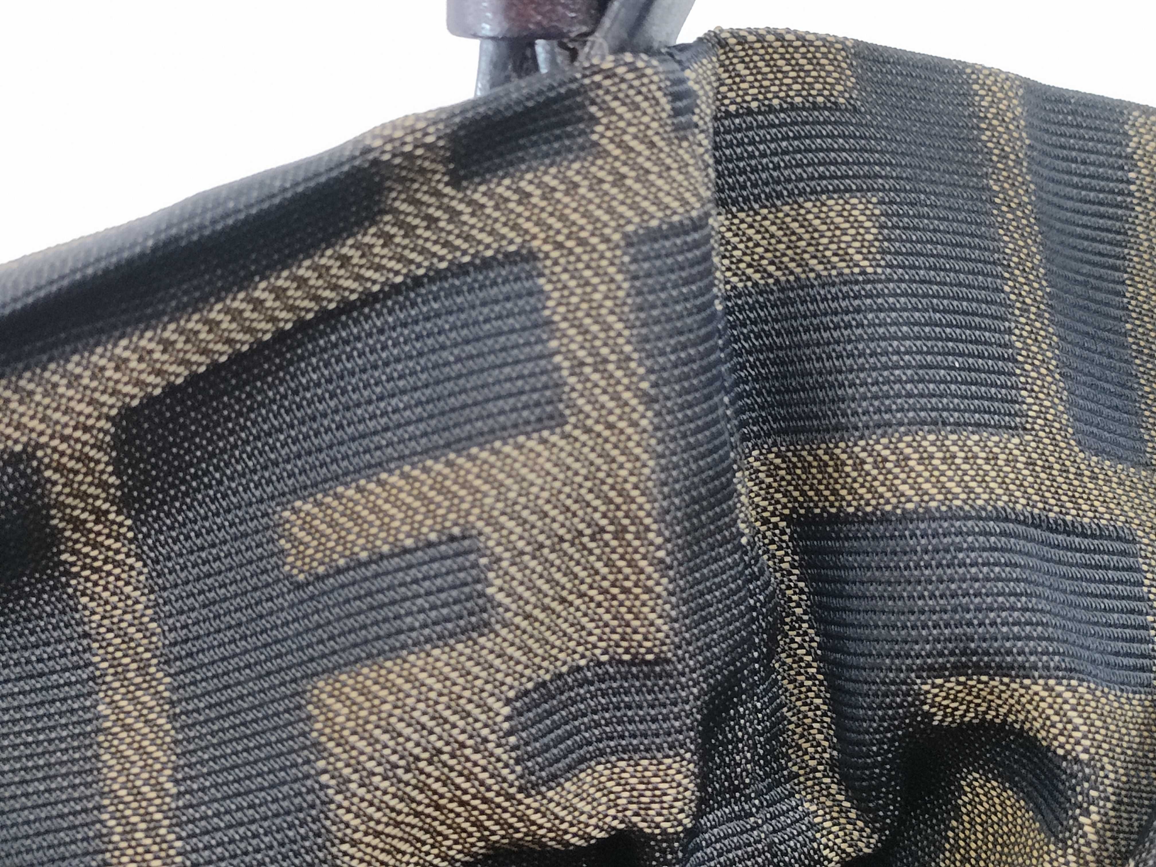 Zucca pattern Fendi Zucca handbag Brown nylon jacquard shoulder bag — view 8