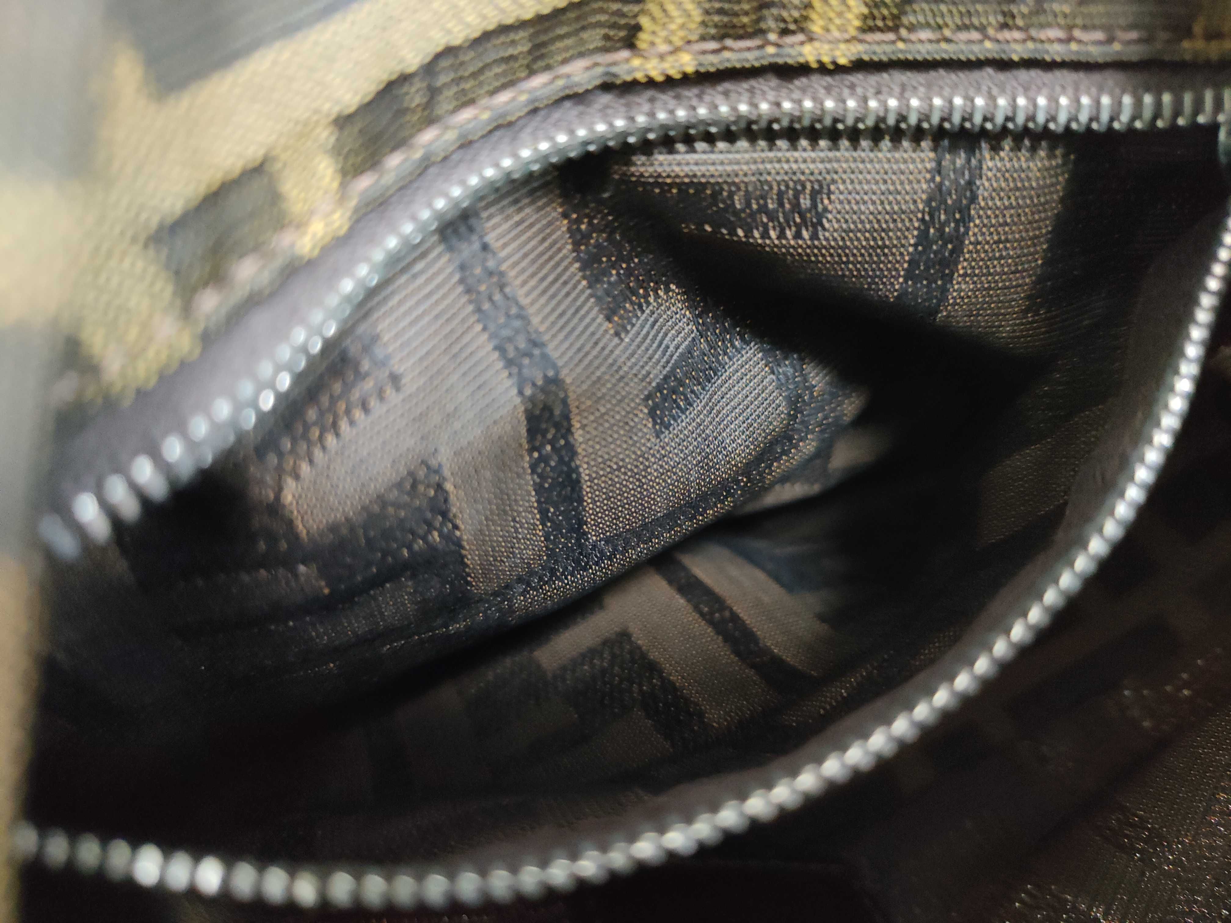 Zucca pattern Fendi Zucca handbag Brown nylon jacquard shoulder bag — view 10