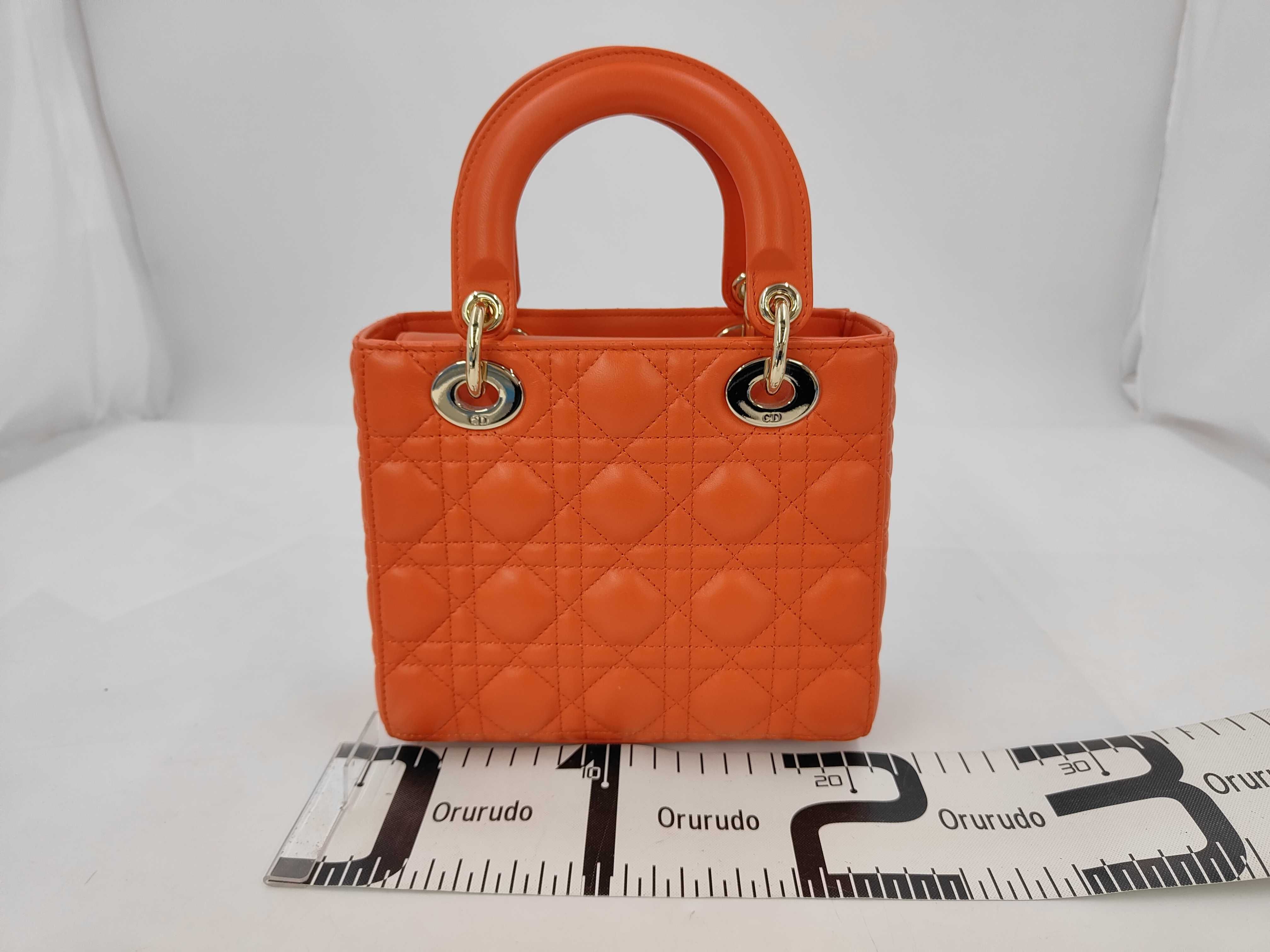 Lady Dior Orange Handbag — view 2