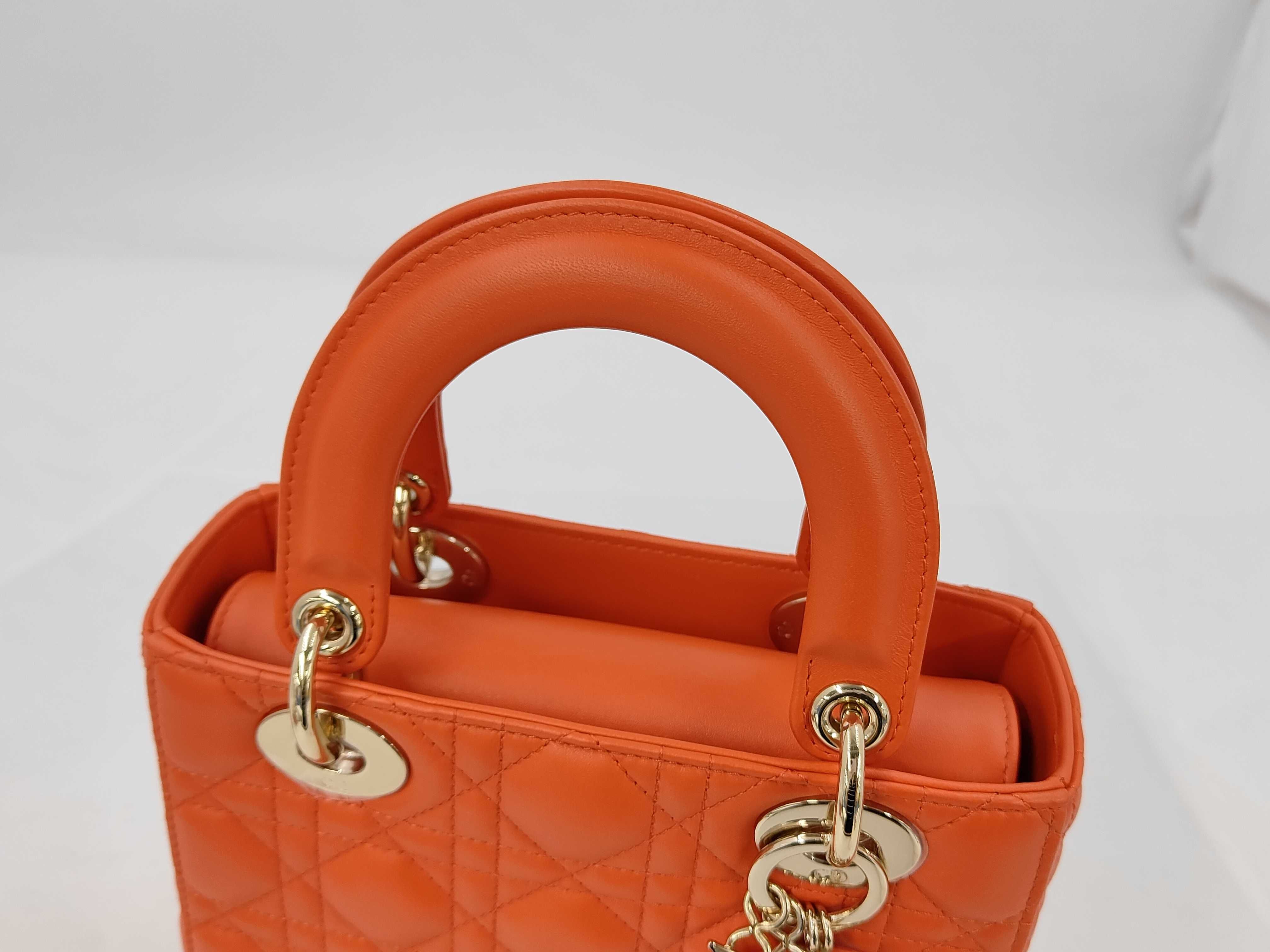Lady Dior Orange Handbag — view 4