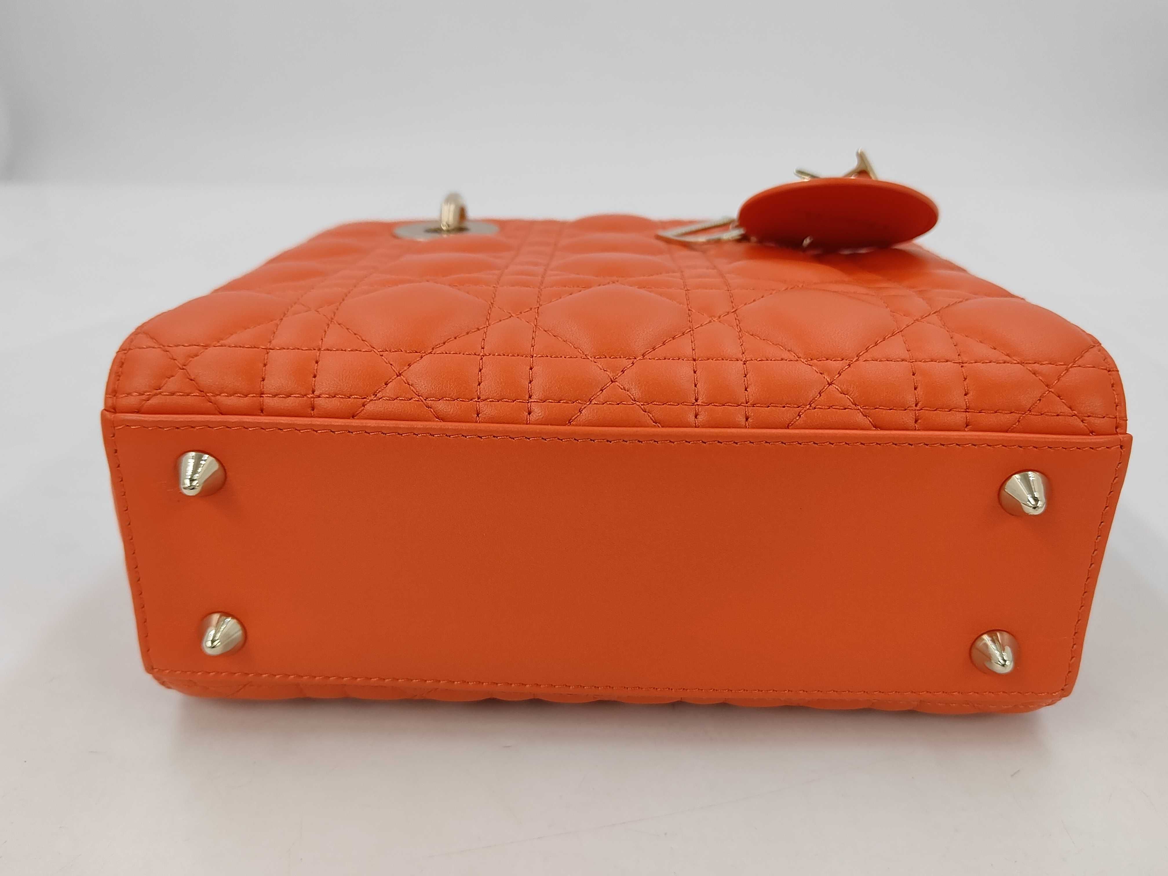 Lady Dior Orange Handbag — view 5