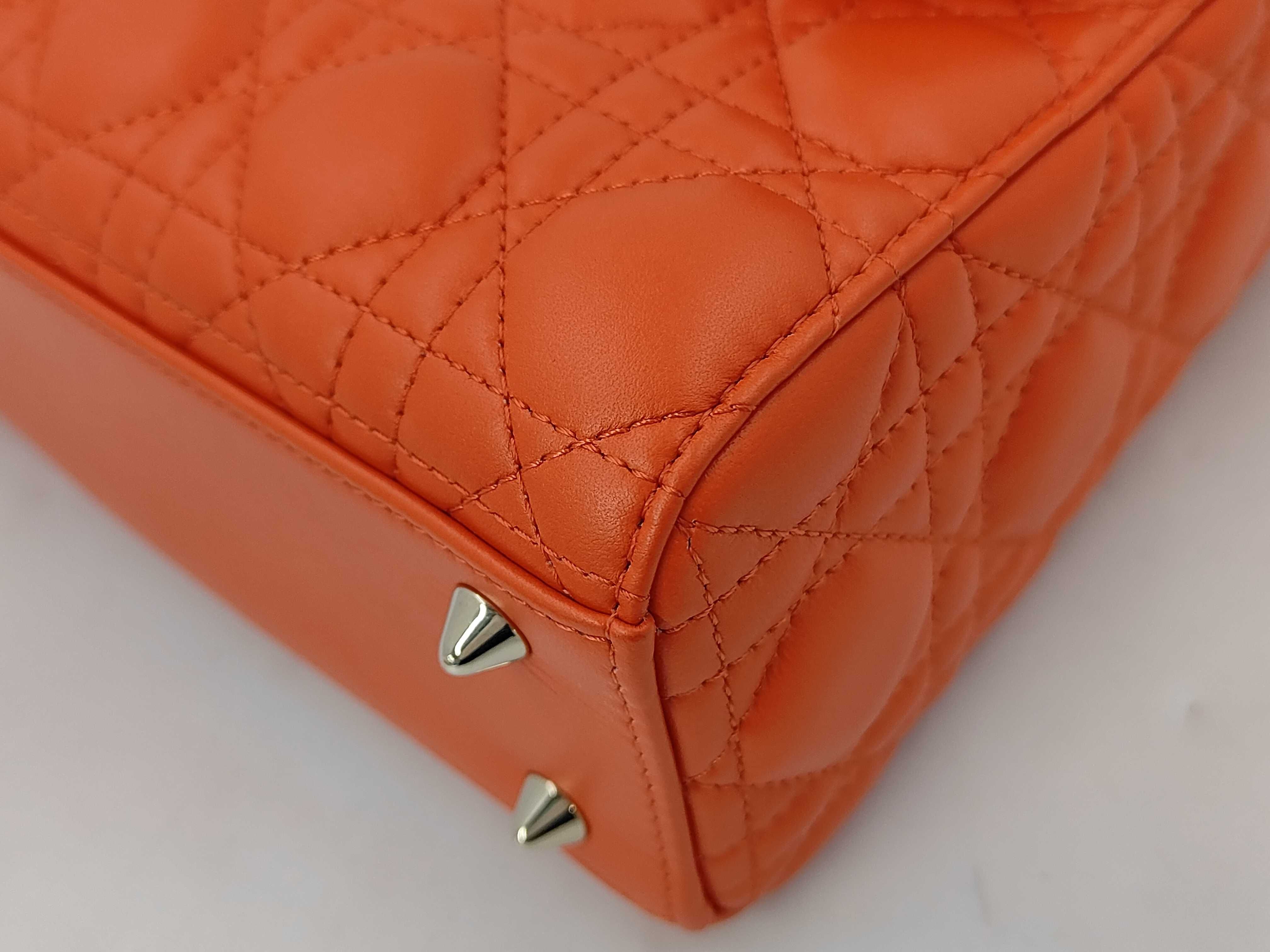 Lady Dior Orange Handbag — view 6