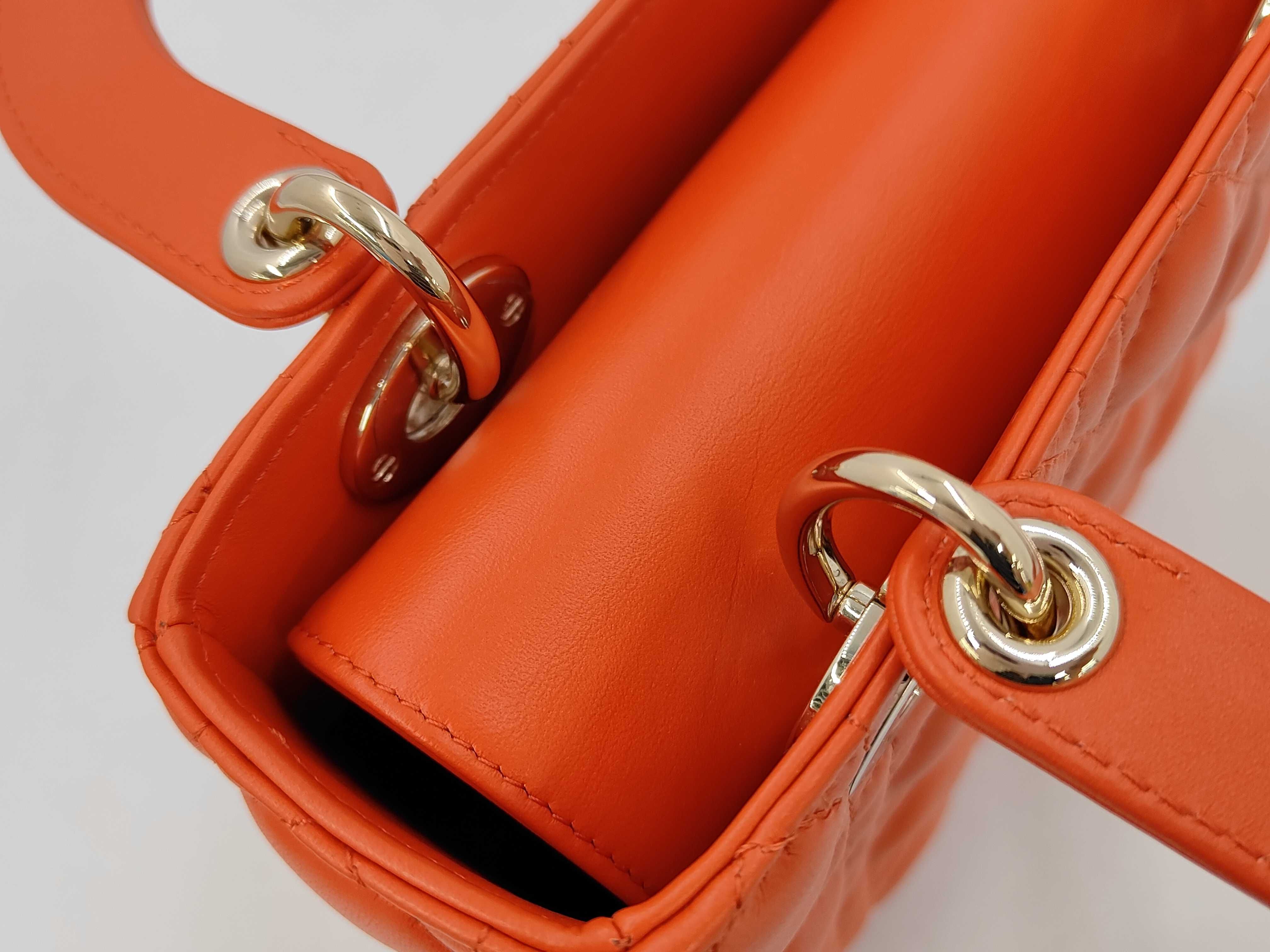 Lady Dior Orange Handbag — view 7