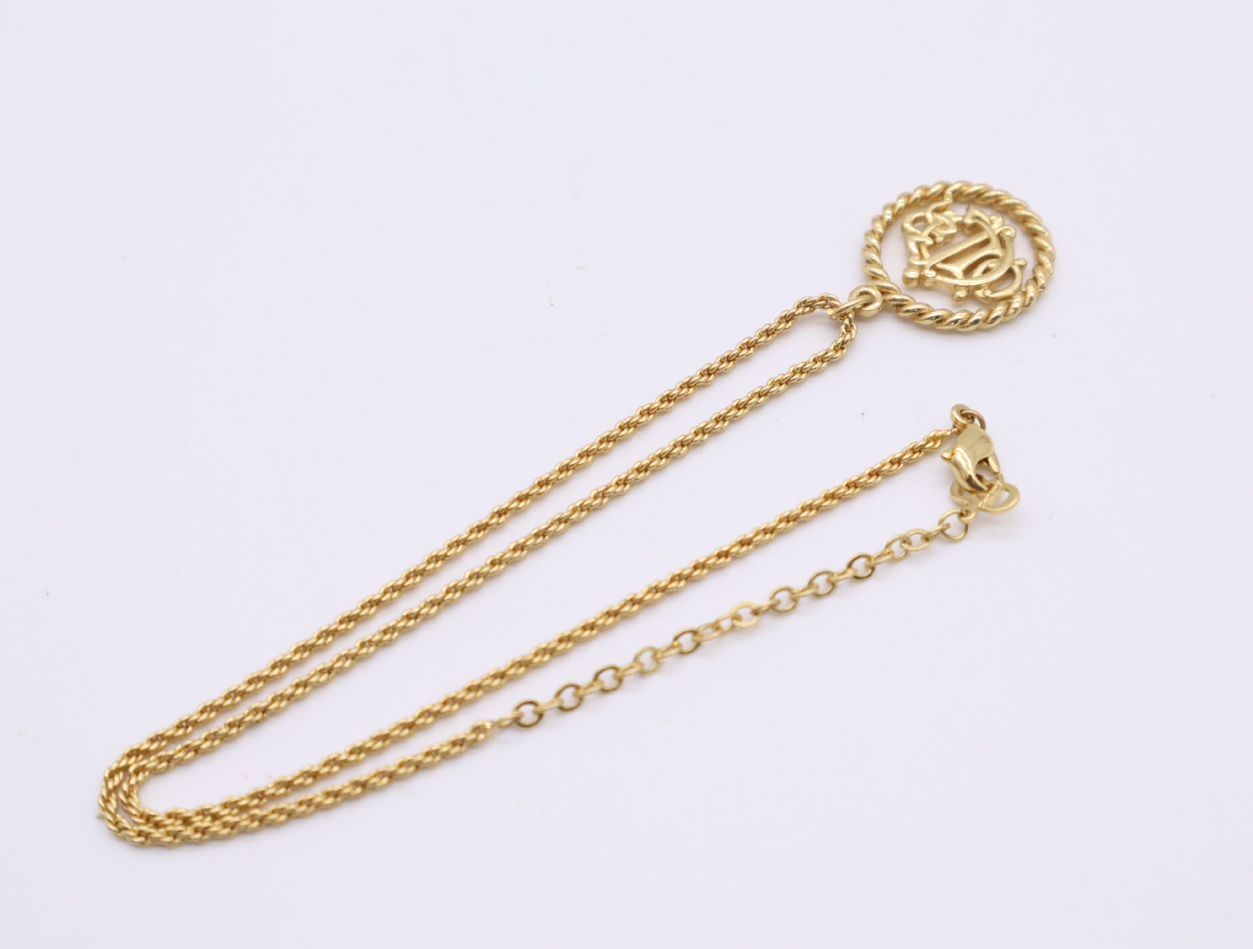 GP Emblem Logo Circle Necklace Gold Necklace — view 2