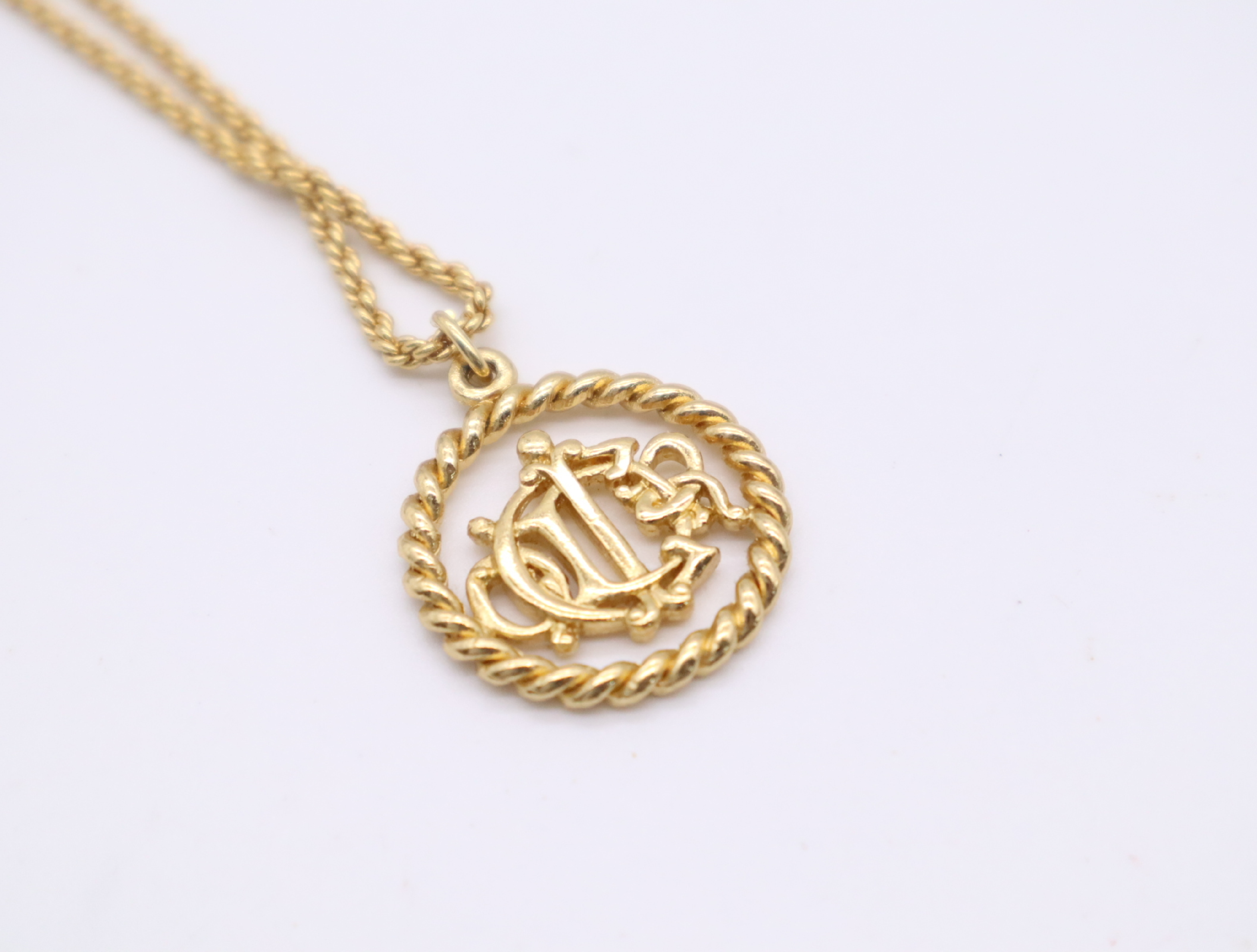 GP Emblem Logo Circle Necklace Gold Necklace — view 3