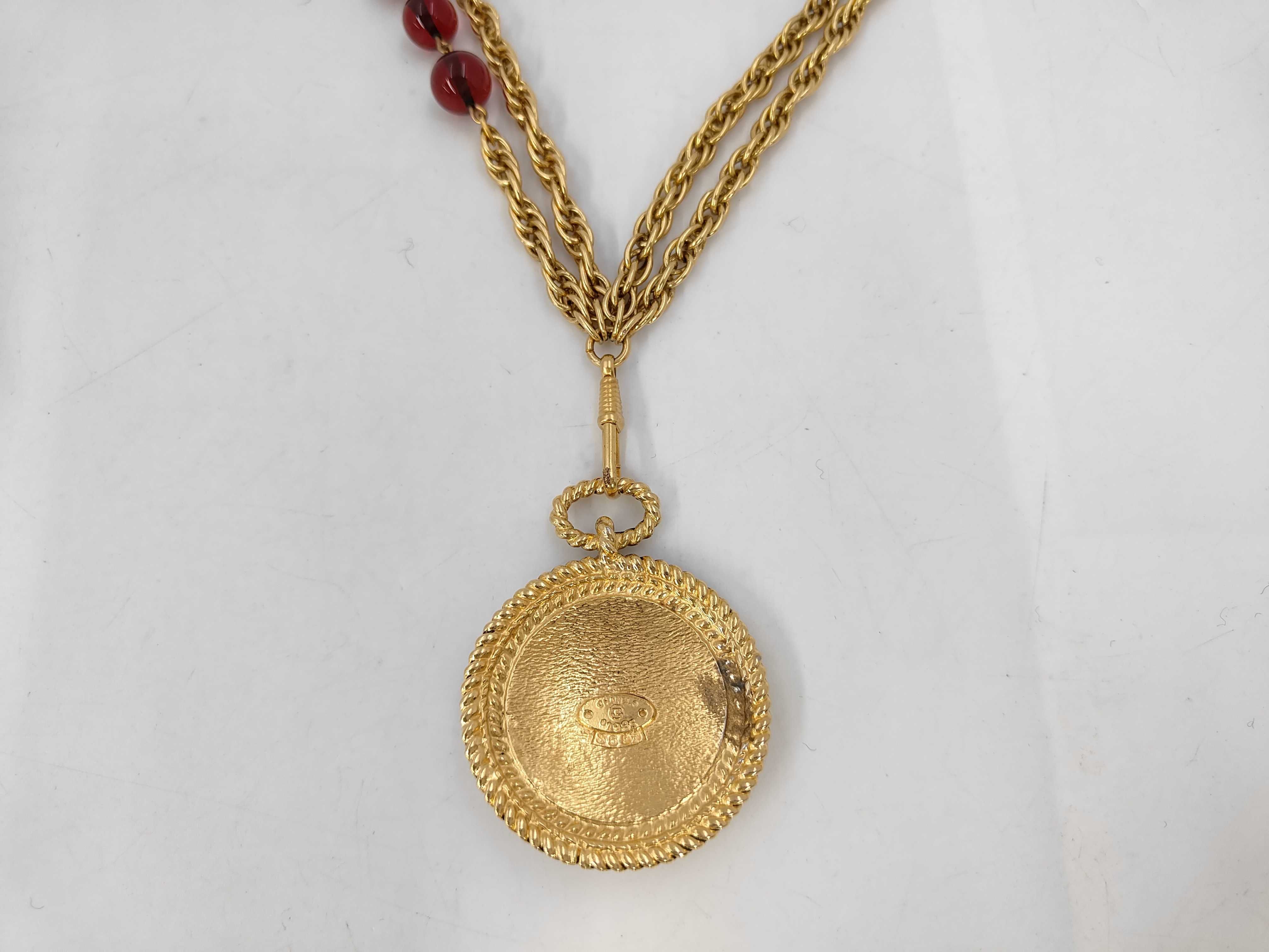 Gripoix 1985 Chain Necklace GP x Colored Stone Gold Necklace — view 2