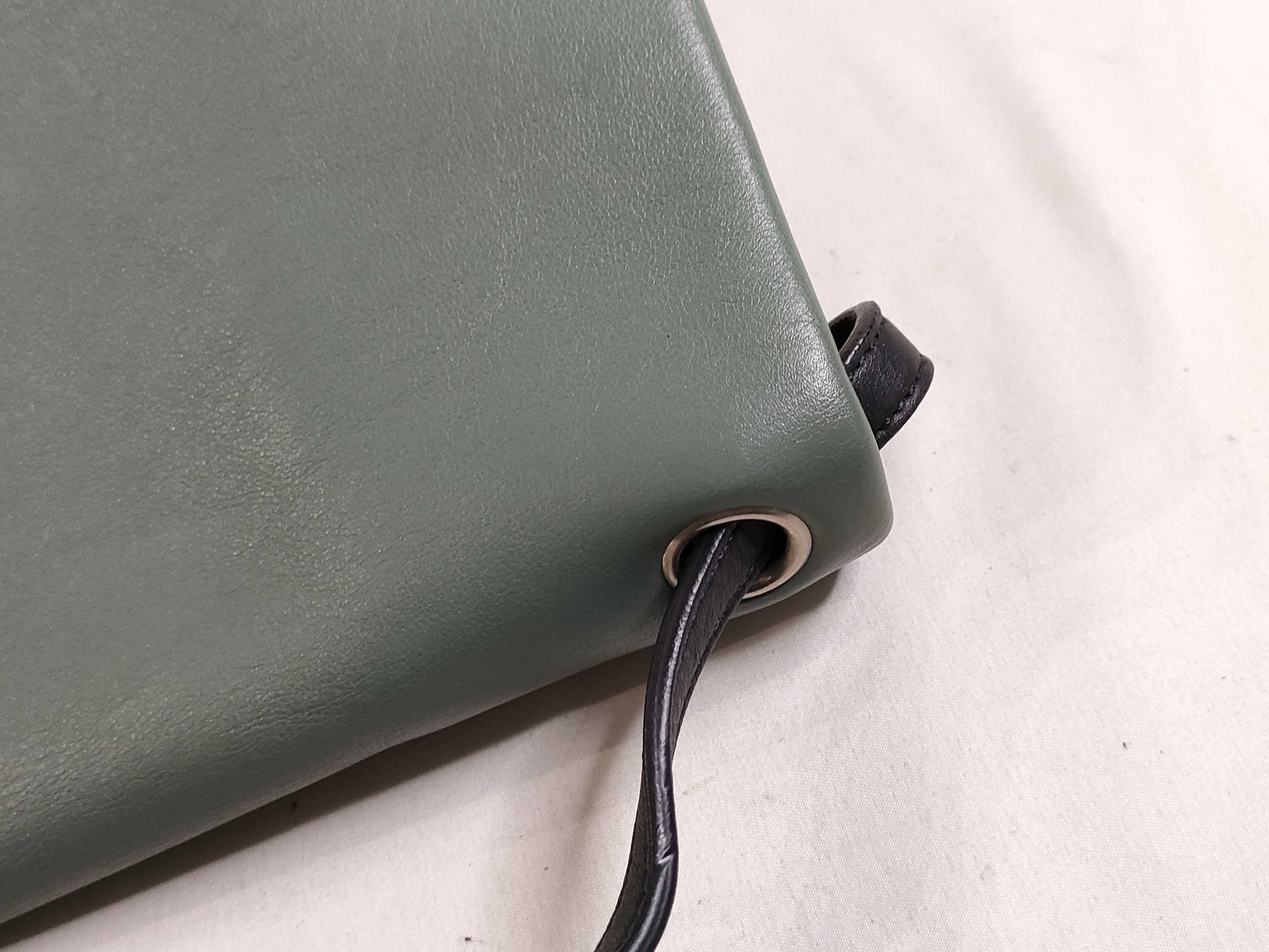 PH - Sage Green and Black Leather All Soft Shoulder Bag 34cm — view 13