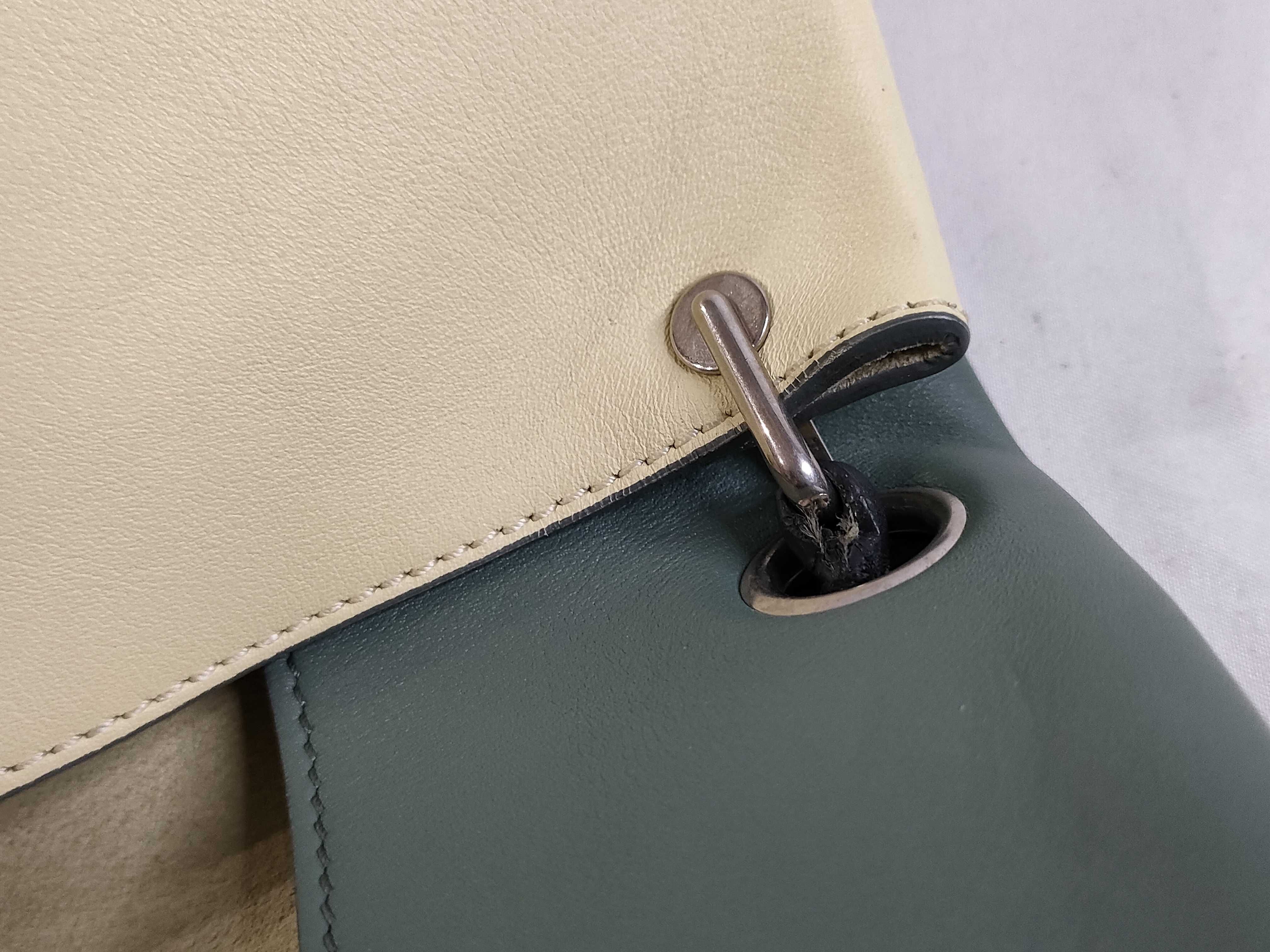 PH - Sage Green and Black Leather All Soft Shoulder Bag 34cm — view 5