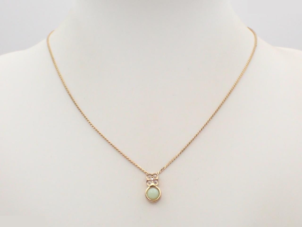 gold necklace, chain approximately 44cm — view 3