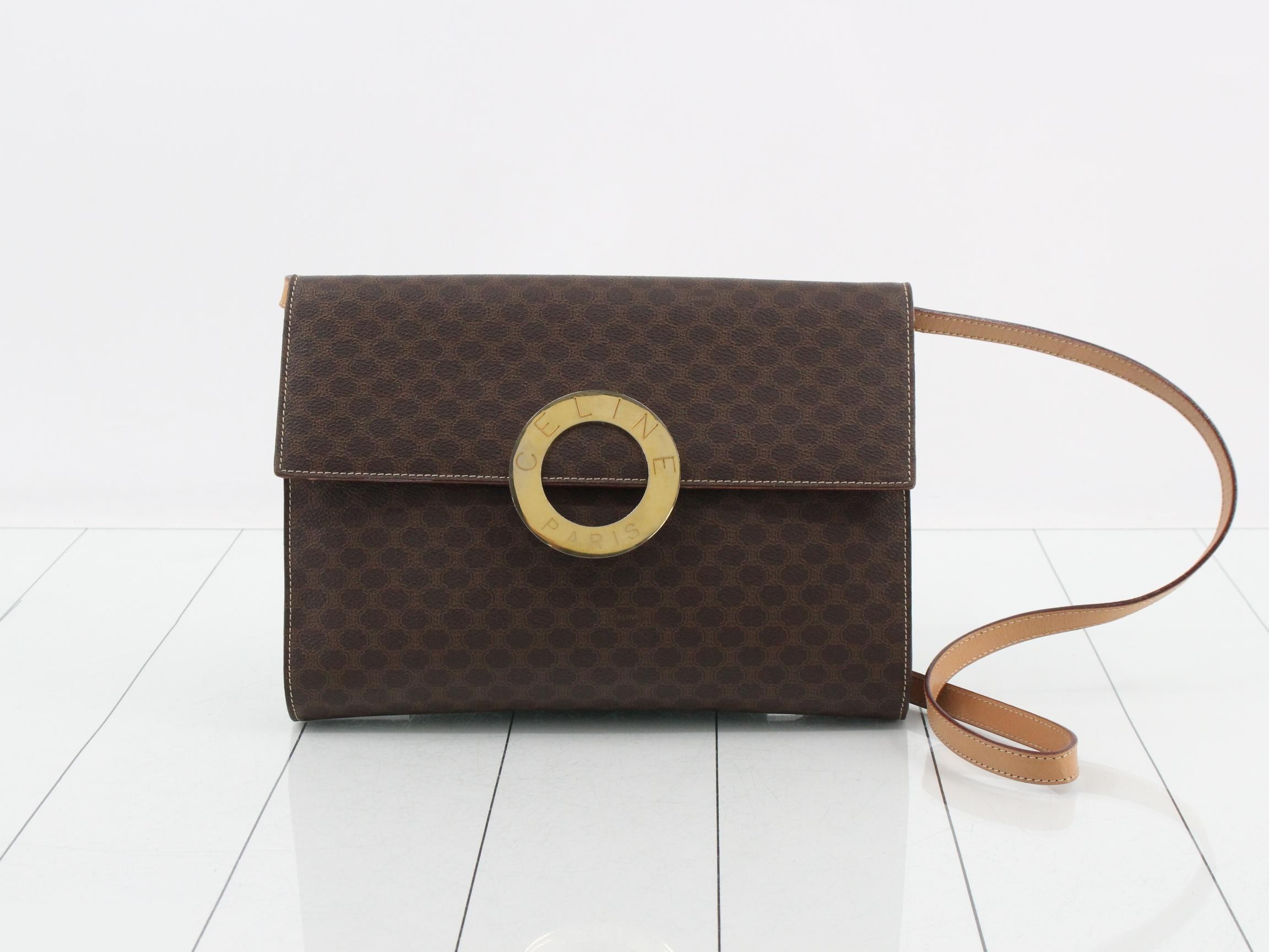 Macadam Circle Metal Fitting Shoulder Bag